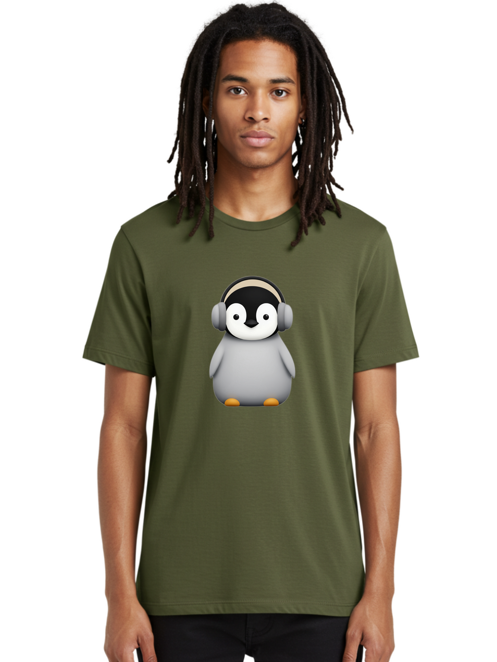 Penguin-With-Headphones-5 Men'S Graphic Tee, 100% Cotton, Comfortable Casual Summer Wear, Machine Washable, Vintage Camera, Old Camera, Antique Camera, Black Camera, Classic Photography, Photography Equipment, Nostalgic Device, Film Camera, Ban088