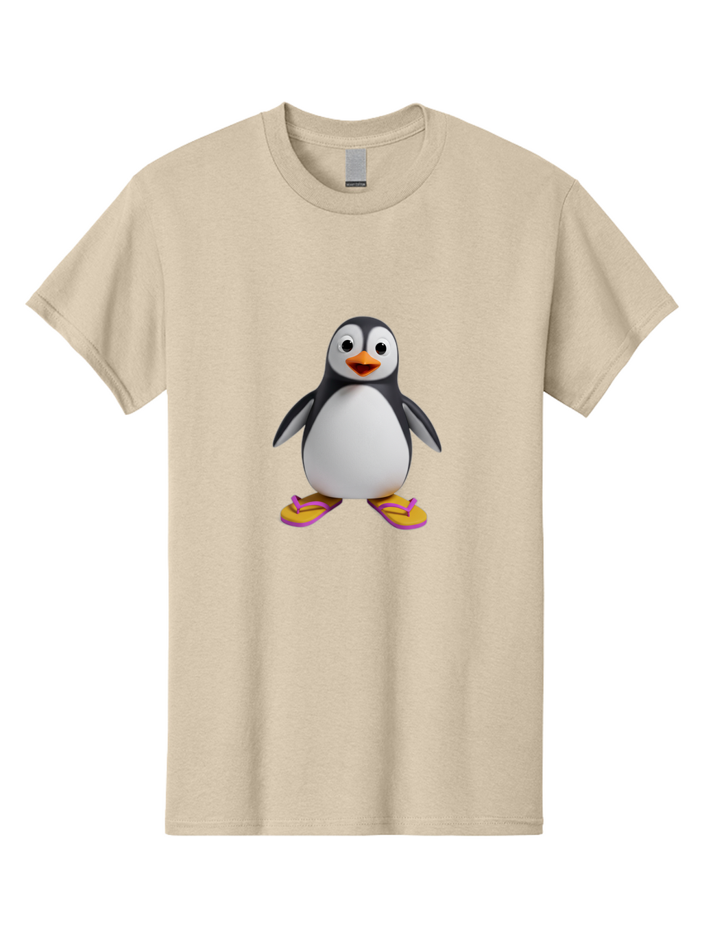 Penguin-With-Slippers-1 Men'S Graphic Tee, 100% Cotton, Comfortable Casual Summer Wear, Machine Washable, Vintage Camera, Old Camera, Antique Camera, Black Camera, Classic Photography, Photography Equipment, Nostalgic Device, Film Camera, Ban090