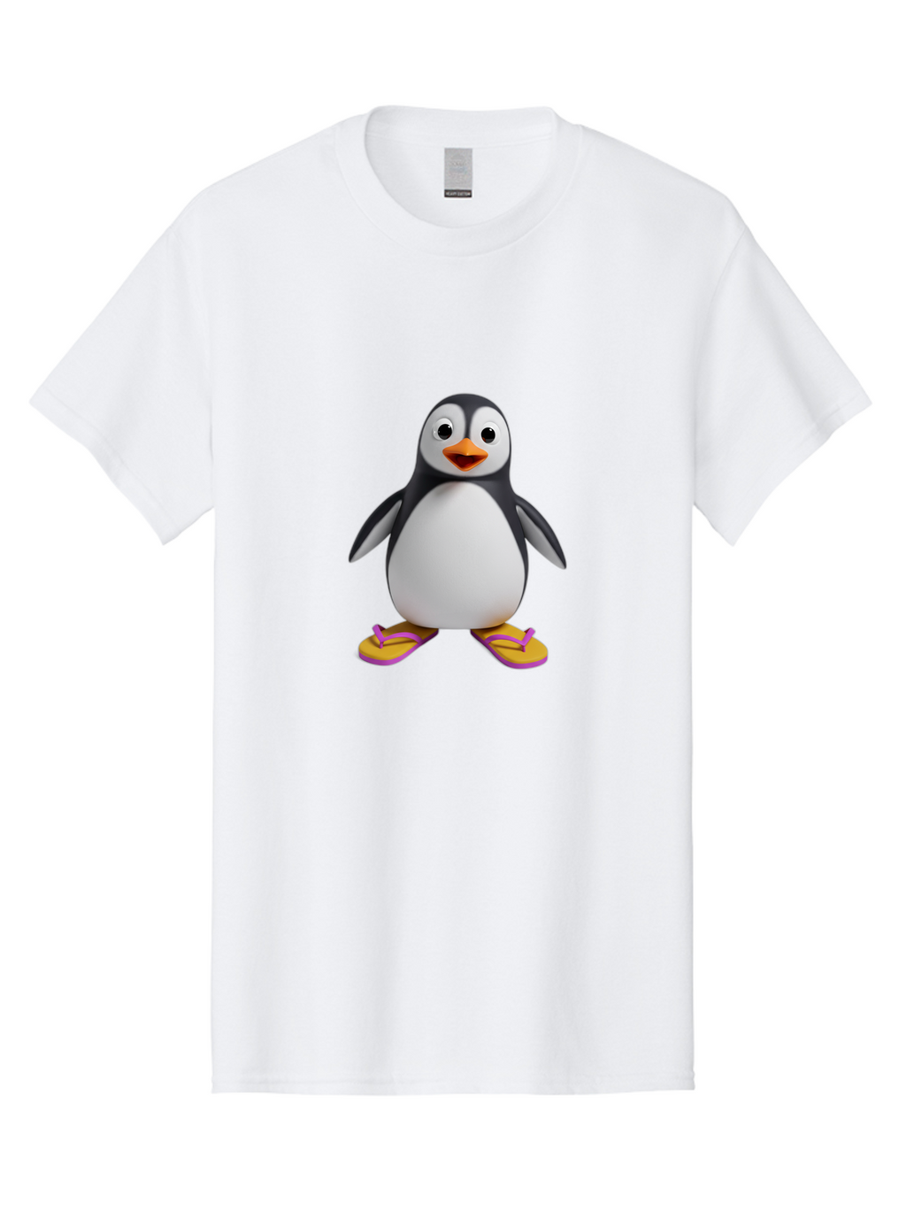 Penguin-With-Slippers-1 Men'S Graphic Tee, 100% Cotton, Comfortable Casual Summer Wear, Machine Washable, Vintage Camera, Old Camera, Antique Camera, Black Camera, Classic Photography, Photography Equipment, Nostalgic Device, Film Camera, Ban090