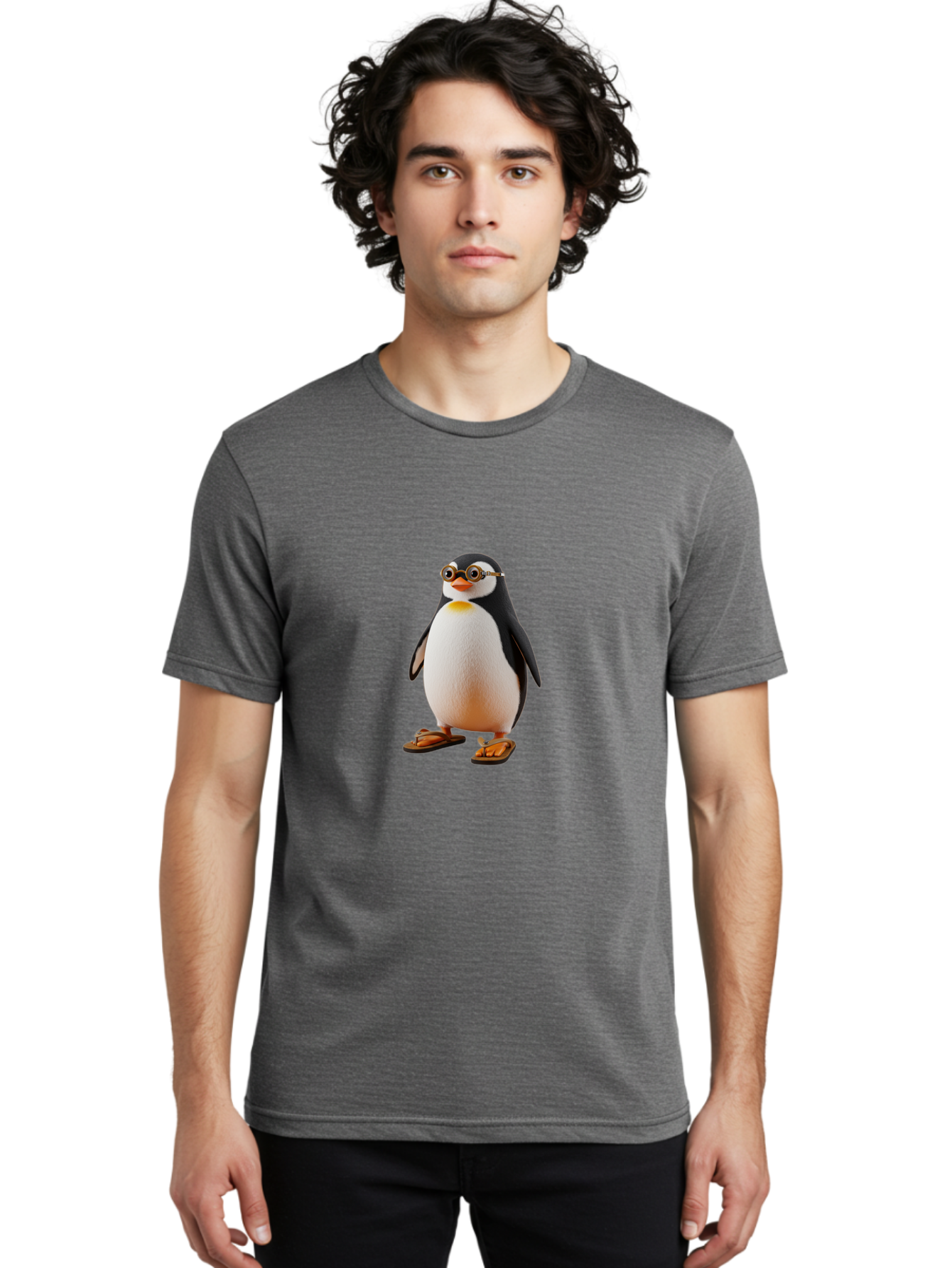 Penguin-With-Sunglasses-And-Flip-Flops Men'S Graphic Tee, 100% Cotton, Comfortable Casual Summer Wear, Machine Washable, Vintage Camera, Old Camera, Antique Camera, Black Camera, Classic Photography, Photography Equipment, Nostalgic Device, Ban091