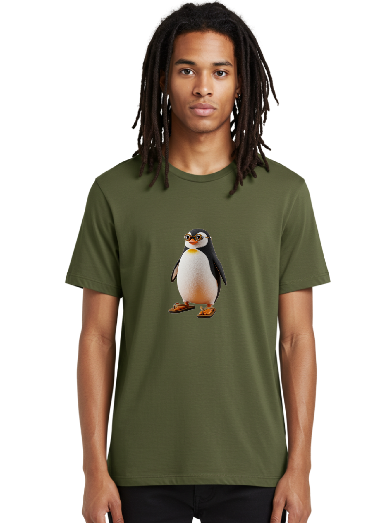 Penguin-With-Sunglasses-And-Flip-Flops Men'S Graphic Tee, 100% Cotton, Comfortable Casual Summer Wear, Machine Washable, Vintage Camera, Old Camera, Antique Camera, Black Camera, Classic Photography, Photography Equipment, Nostalgic Device, Ban091