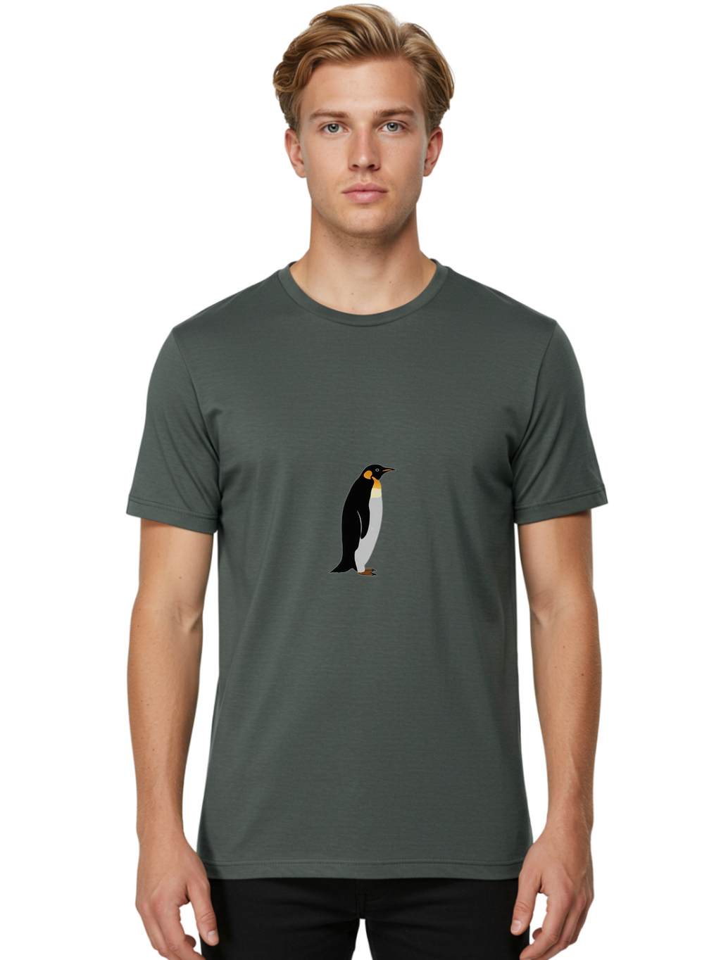 Penguin Men'S Graphic Tee, 100% Cotton, Comfortable Casual Summer Wear, Machine Washable, Vintage Camera, Old Camera, Antique Camera, Black Camera, Classic Photography, Photography Equipment, Nostalgic Device, Film Camera, Camera Art Ban092