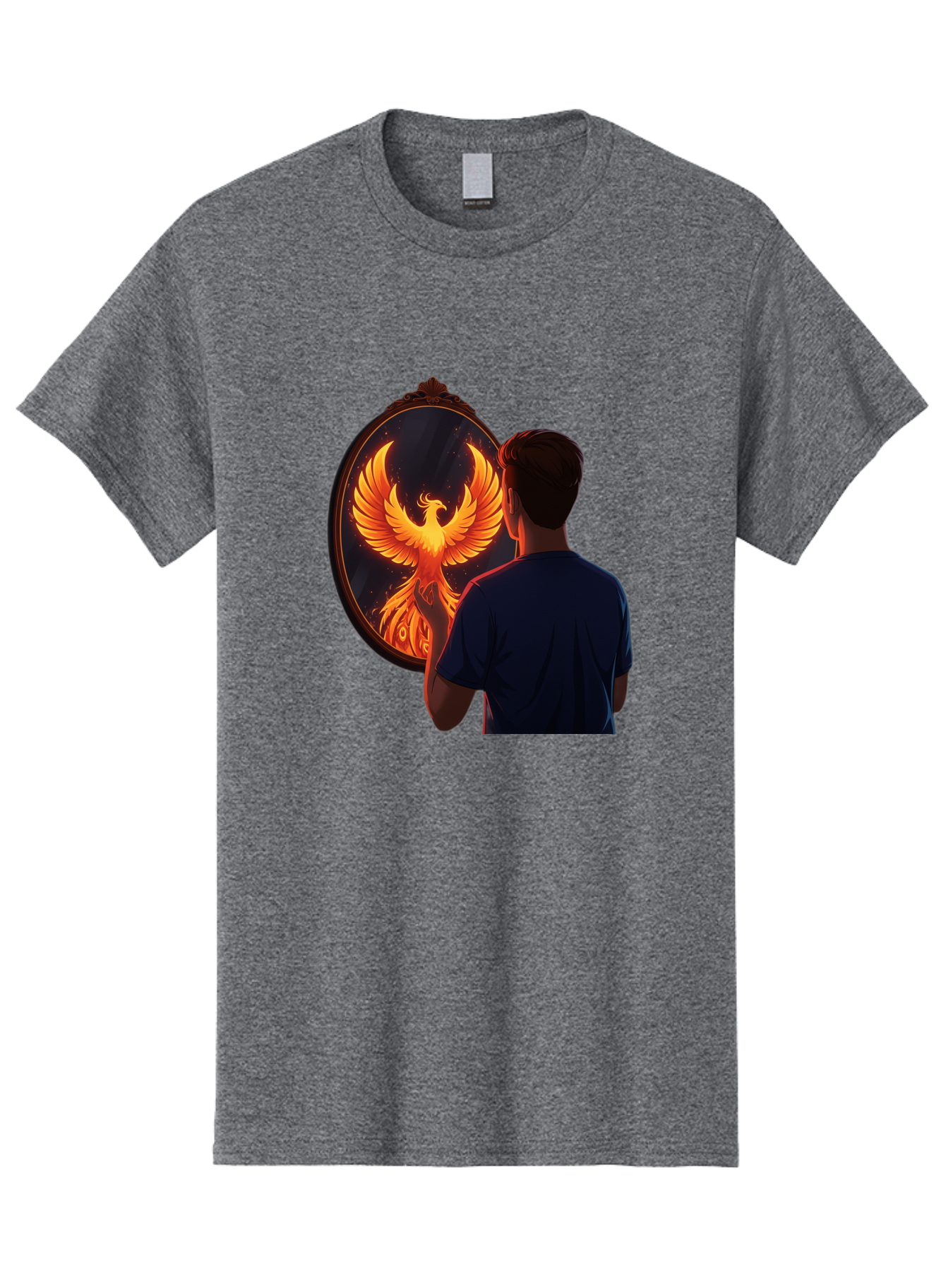 Phoenix-In-Mirror Men'S Graphic Tee, 100% Cotton, Comfortable Casual Summer Wear, Machine Washable, Vintage Camera, Old Camera, Antique Camera, Black Camera, Classic Photography, Photography Equipment, Nostalgic Device, Film Camera, Camera Art Ban098