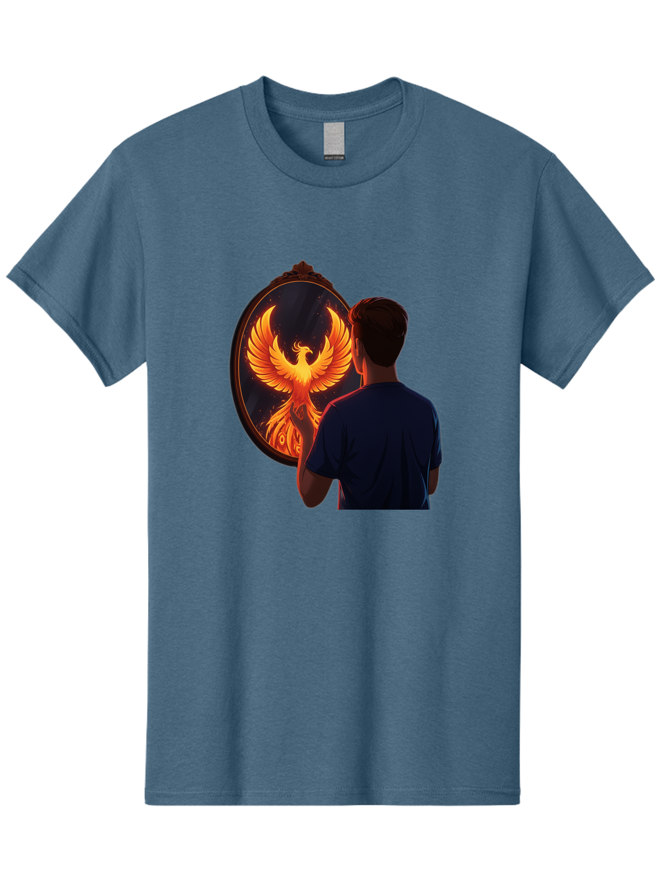 Phoenix-In-Mirror Men'S Graphic Tee, 100% Cotton, Comfortable Casual Summer Wear, Machine Washable, Vintage Camera, Old Camera, Antique Camera, Black Camera, Classic Photography, Photography Equipment, Nostalgic Device, Film Camera, Camera Art Ban098