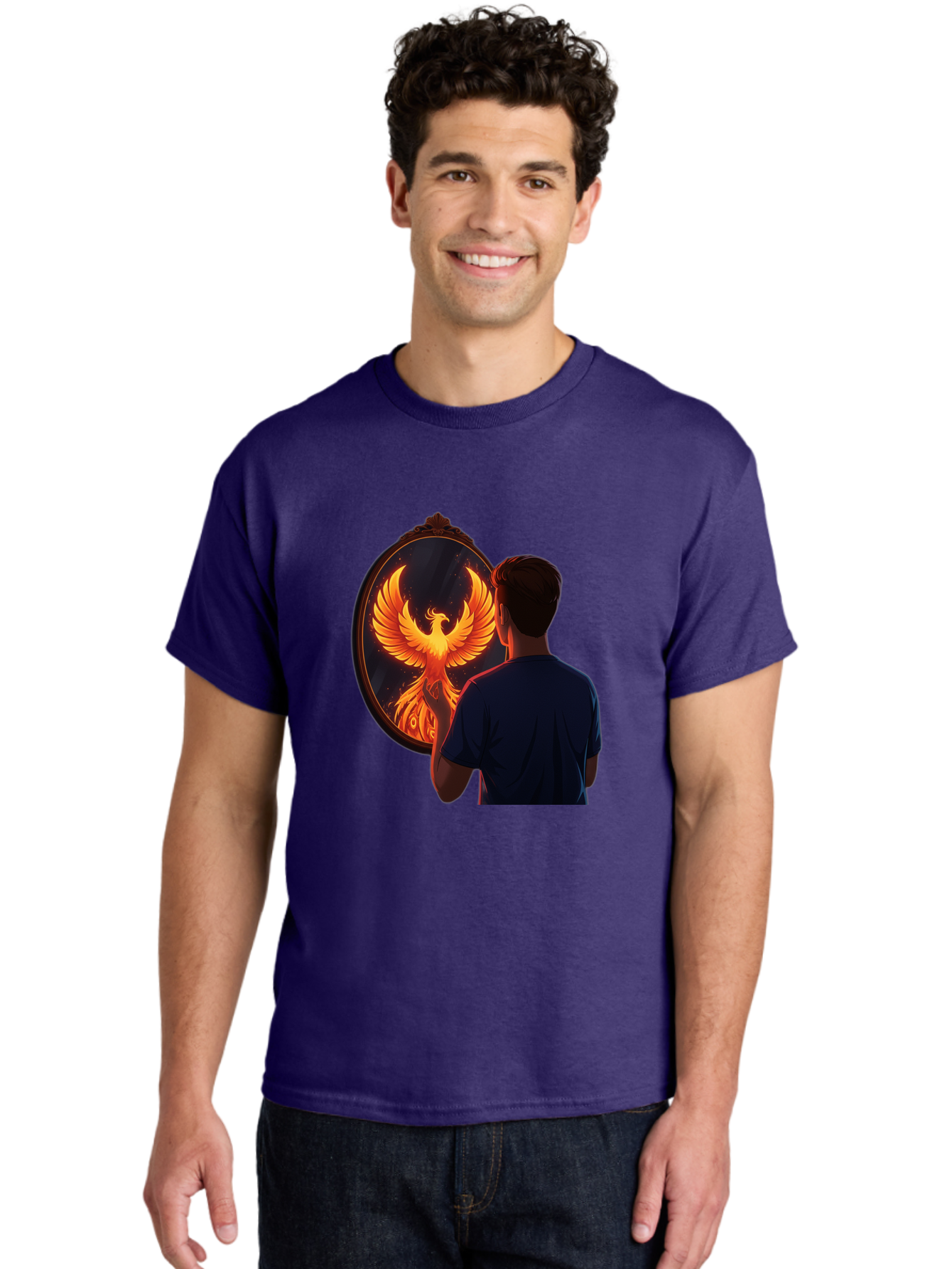 Phoenix-In-Mirror Men'S Graphic Tee, 100% Cotton, Comfortable Casual Summer Wear, Machine Washable, Vintage Camera, Old Camera, Antique Camera, Black Camera, Classic Photography, Photography Equipment, Nostalgic Device, Film Camera, Camera Art Ban098