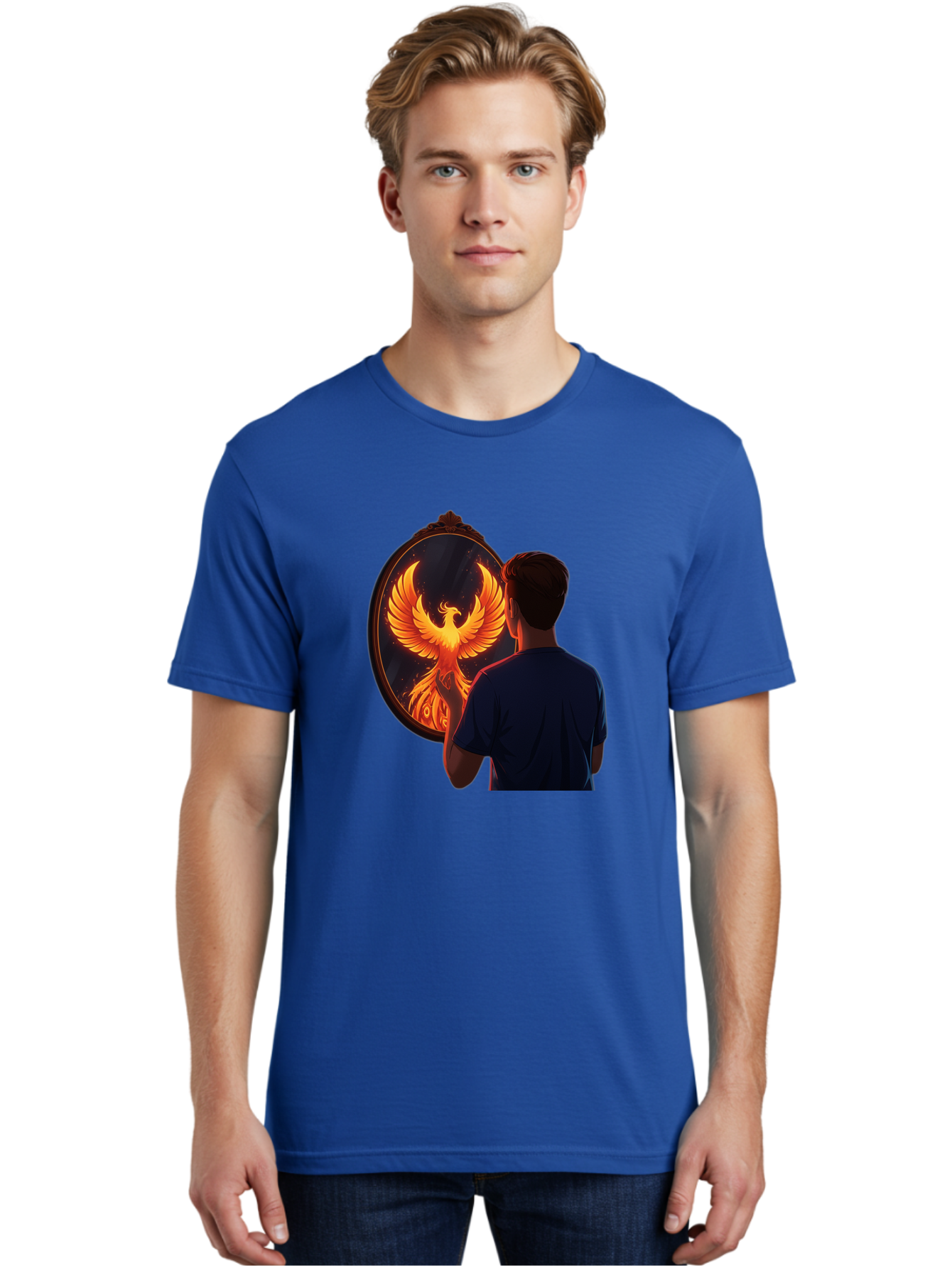 Phoenix-In-Mirror Men'S Graphic Tee, 100% Cotton, Comfortable Casual Summer Wear, Machine Washable, Vintage Camera, Old Camera, Antique Camera, Black Camera, Classic Photography, Photography Equipment, Nostalgic Device, Film Camera, Camera Art Ban098