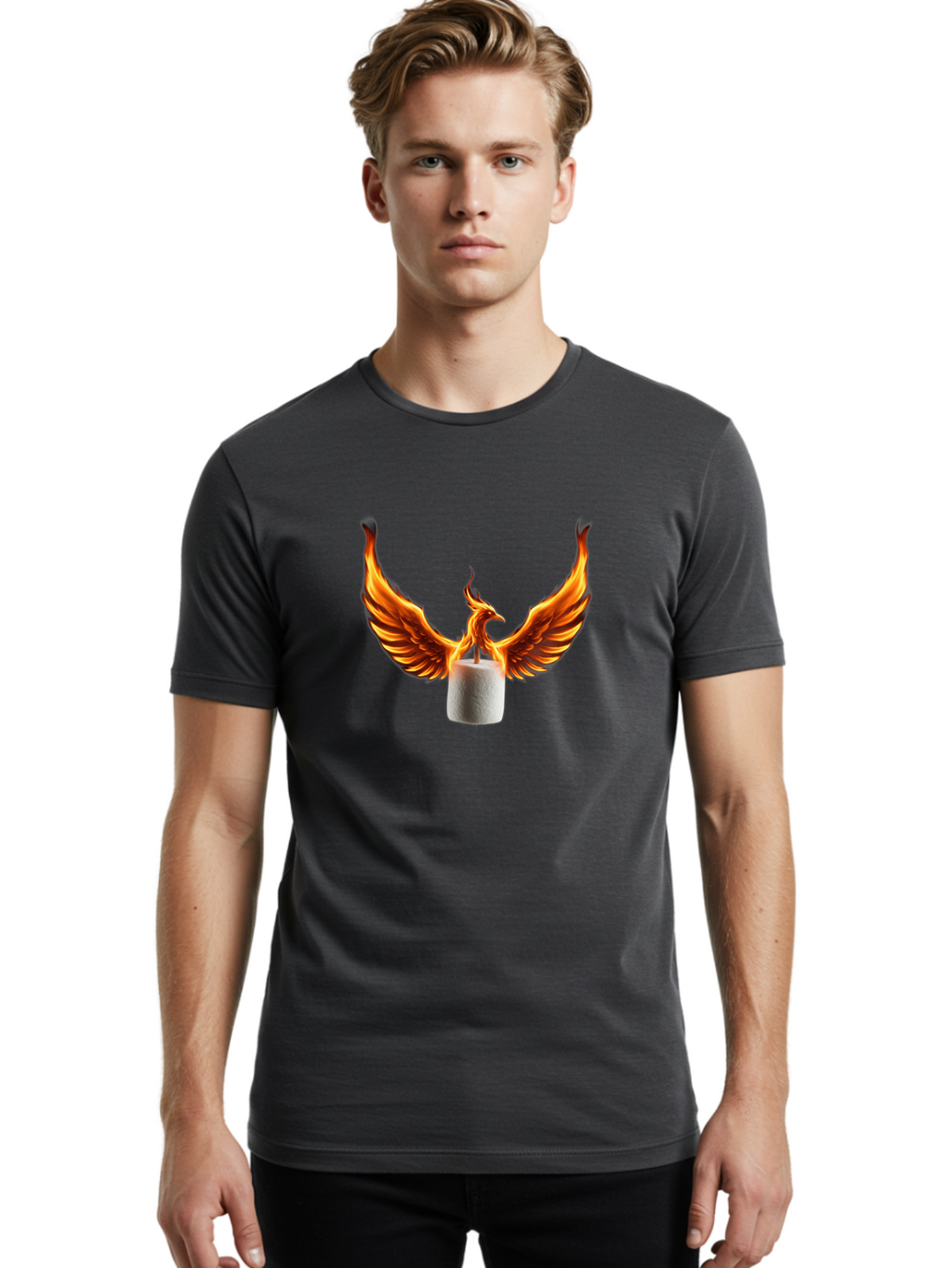 Phoenix-Toasting-Marshmallow Men'S Graphic Tee, 100% Cotton, Comfortable Casual Summer Wear, Machine Washable, Vintage Camera, Old Camera, Antique Camera, Black Camera, Classic Photography, Photography Equipment, Nostalgic Device, Film Camera, Ban099