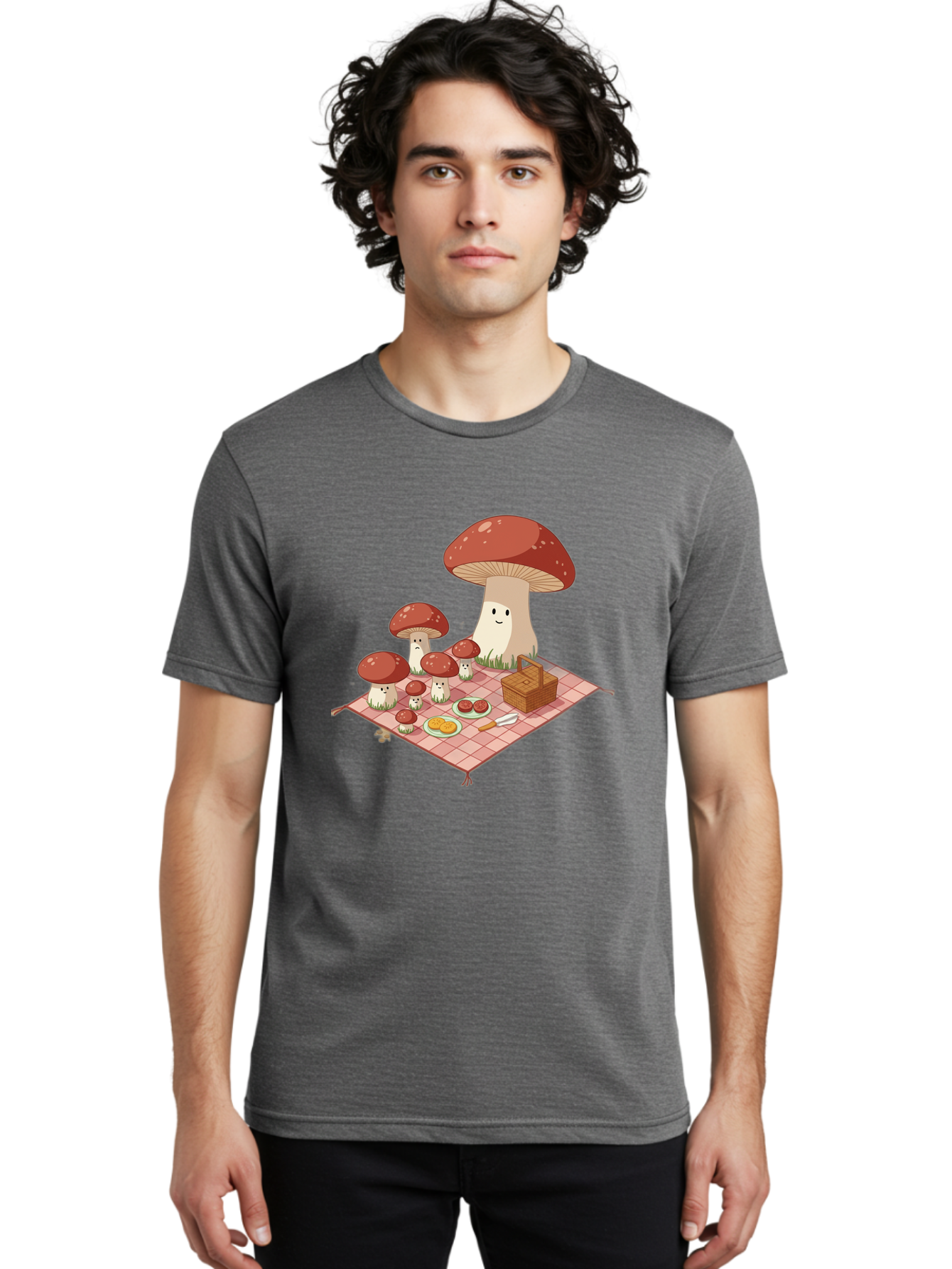 Picnic-Mushrooms Men'S Graphic Tee, 100% Cotton, Comfortable Casual Summer Wear, Machine Washable, Vintage Camera, Old Camera, Antique Camera, Black Camera, Classic Photography, Photography Equipment, Nostalgic Device, Film Camera, Camera Art Ban101