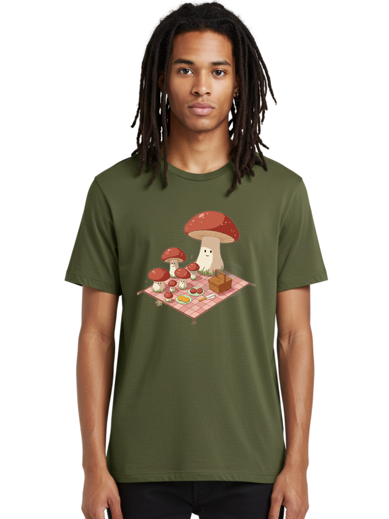 Picnic-Mushrooms Men'S Graphic Tee, 100% Cotton, Comfortable Casual Summer Wear, Machine Washable, Vintage Camera, Old Camera, Antique Camera, Black Camera, Classic Photography, Photography Equipment, Nostalgic Device, Film Camera, Camera Art Ban101