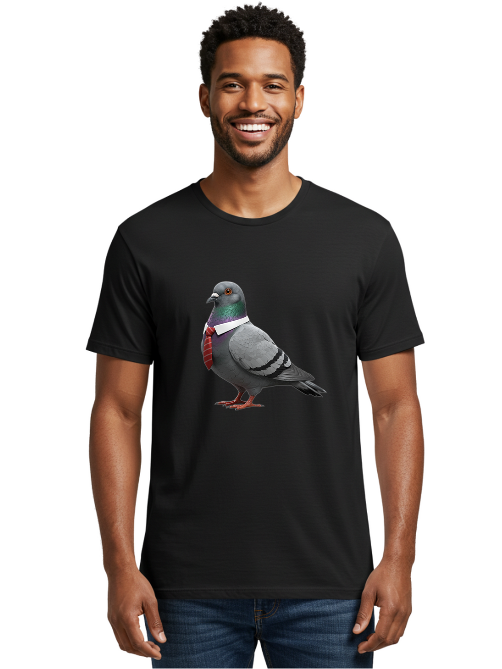 Pigeon-In-Tie Men'S Graphic Tee, 100% Cotton, Comfortable Casual Summer Wear, Machine Washable, Vintage Camera, Old Camera, Antique Camera, Black Camera, Classic Photography, Photography Equipment, Nostalgic Device, Film Camera, Camera Art Ban104
