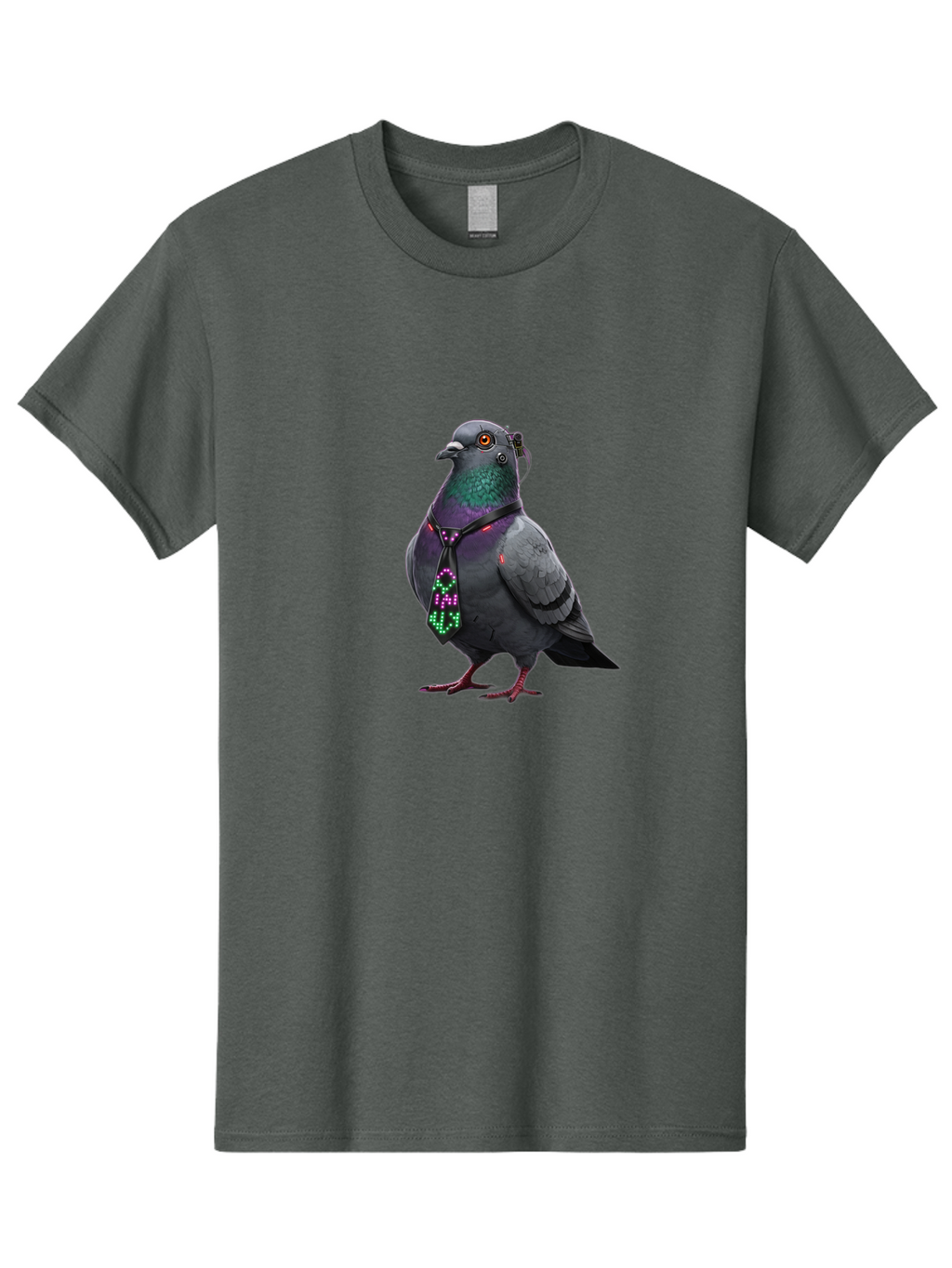 Pigeon-With-Futuristic-Tie Men'S Graphic Tee, 100% Cotton, Comfortable Casual Summer Wear, Machine Washable, Vintage Camera, Old Camera, Antique Camera, Black Camera, Classic Photography, Photography Equipment, Nostalgic Device, Film Camera, Ban106