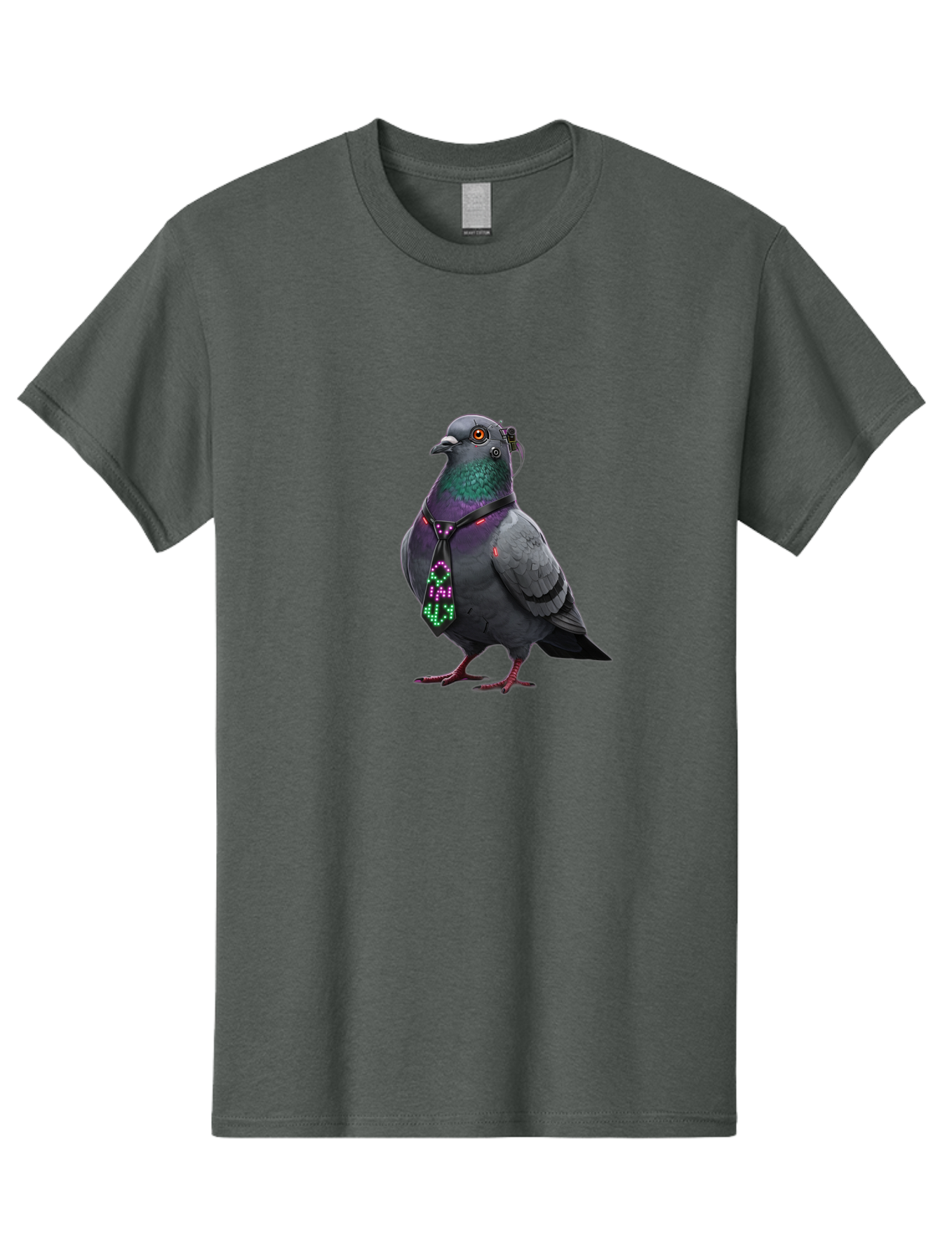 Pigeon-With-Futuristic-Tie Men'S Graphic Tee, 100% Cotton, Comfortable Casual Summer Wear, Machine Washable, Vintage Camera, Old Camera, Antique Camera, Black Camera, Classic Photography, Photography Equipment, Nostalgic Device, Film Camera, Ban106