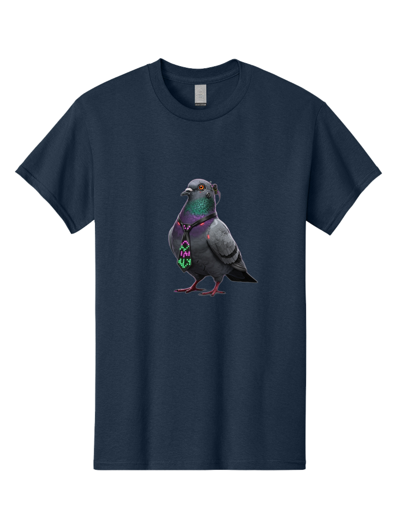 Pigeon-With-Futuristic-Tie Men'S Graphic Tee, 100% Cotton, Comfortable Casual Summer Wear, Machine Washable, Vintage Camera, Old Camera, Antique Camera, Black Camera, Classic Photography, Photography Equipment, Nostalgic Device, Film Camera, Ban106