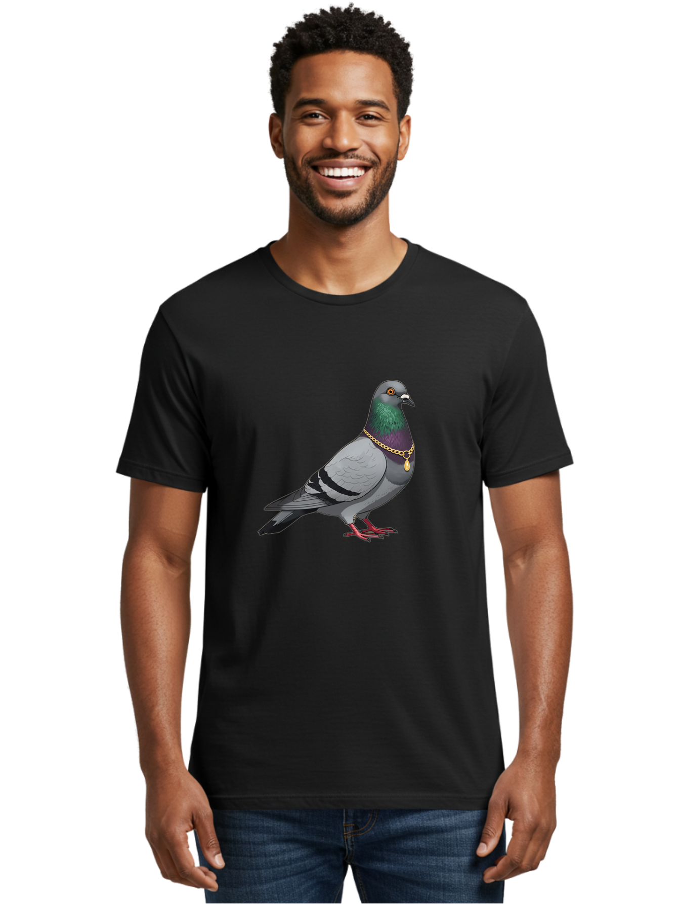 Pigeon-With-Gold-Chain Men'S Graphic Tee, 100% Cotton, Comfortable Casual Summer Wear, Machine Washable, Vintage Camera, Old Camera, Antique Camera, Black Camera, Classic Photography, Photography Equipment, Nostalgic Device, Film Camera, Ban107