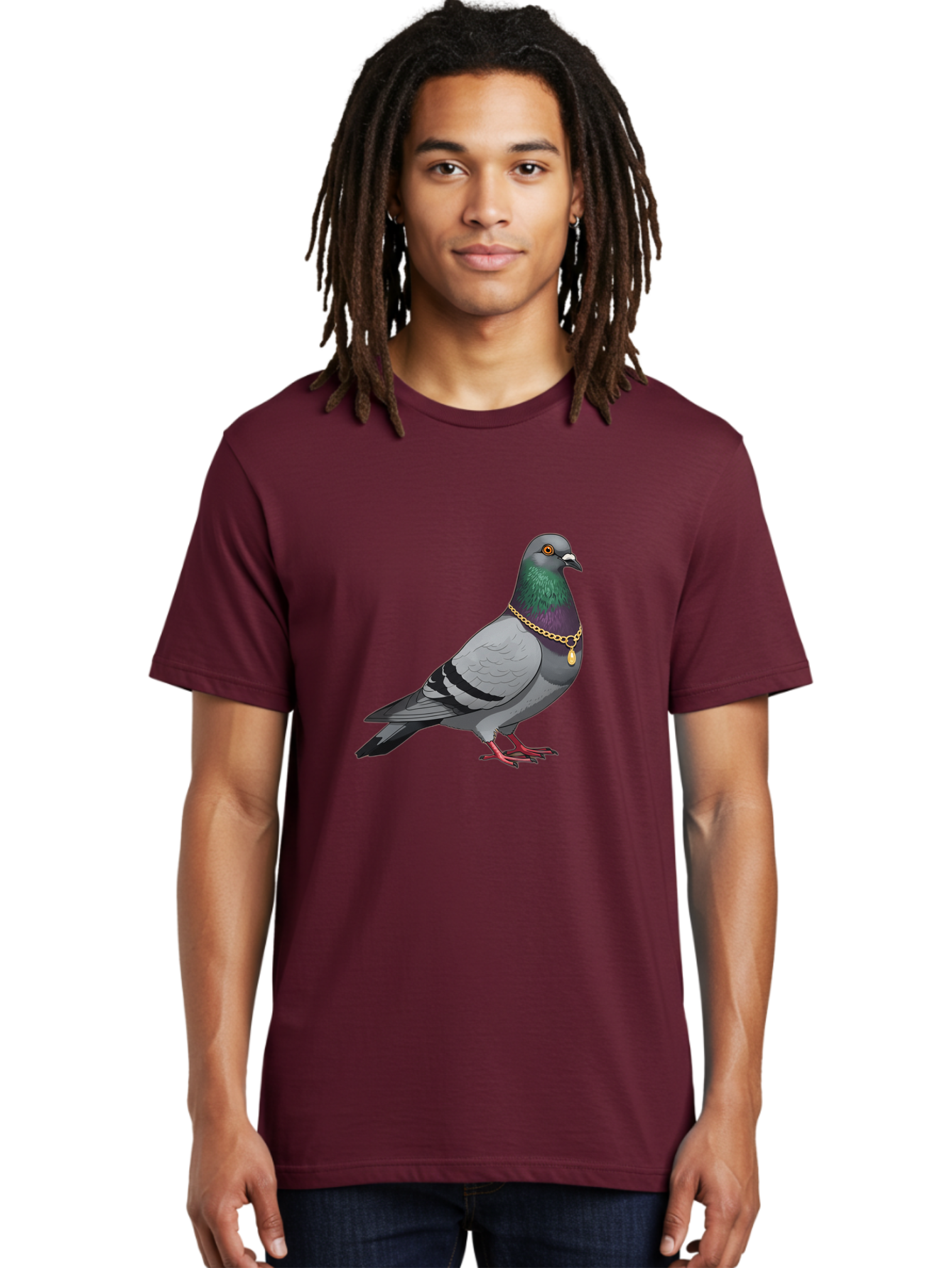 Pigeon-With-Gold-Chain Men'S Graphic Tee, 100% Cotton, Comfortable Casual Summer Wear, Machine Washable, Vintage Camera, Old Camera, Antique Camera, Black Camera, Classic Photography, Photography Equipment, Nostalgic Device, Film Camera, Ban107