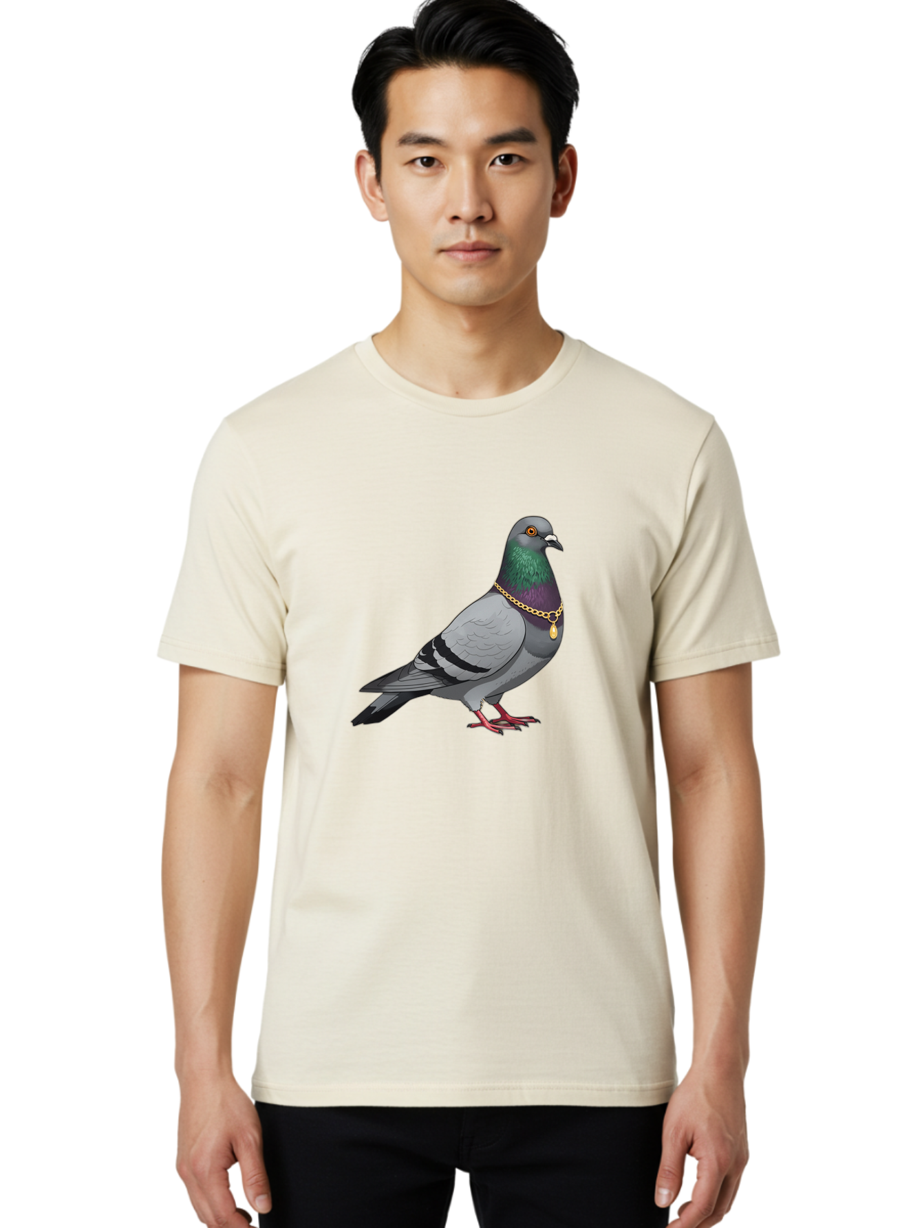 Pigeon-With-Gold-Chain Men'S Graphic Tee, 100% Cotton, Comfortable Casual Summer Wear, Machine Washable, Vintage Camera, Old Camera, Antique Camera, Black Camera, Classic Photography, Photography Equipment, Nostalgic Device, Film Camera, Ban107