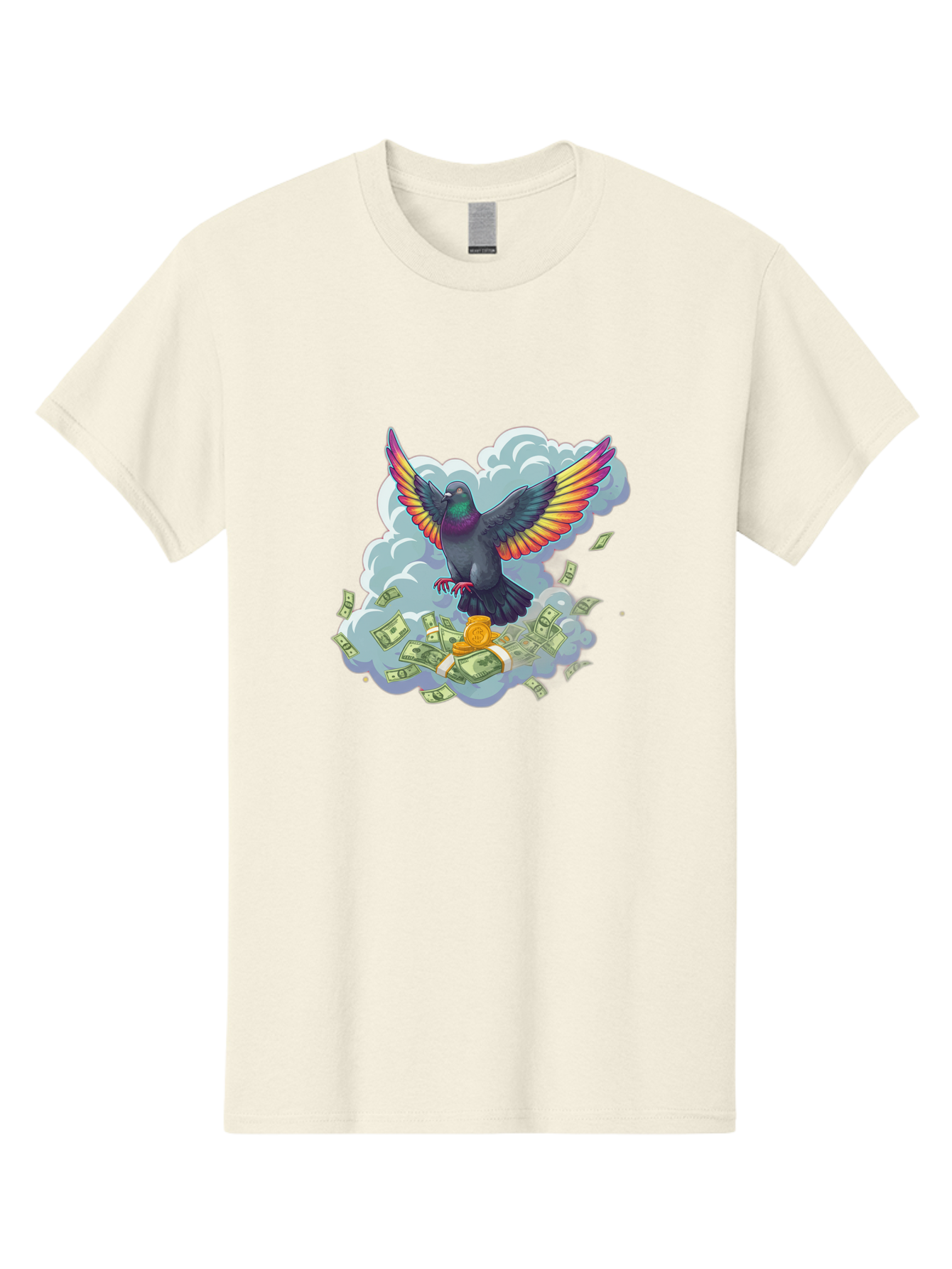 Pigeon-With-Rainbow-Wings Men'S Graphic Tee, 100% Cotton, Comfortable Casual Summer Wear, Machine Washable, Vintage Camera, Old Camera, Antique Camera, Black Camera, Classic Photography, Photography Equipment, Nostalgic Device, Film Camera, Ban108