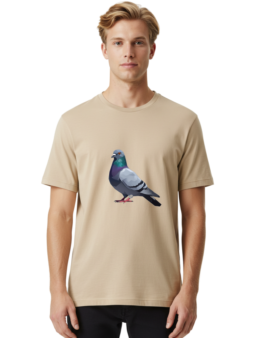Pigeon Men'S Graphic Tee, 100% Cotton, Comfortable Casual Summer Wear, Machine Washable, Vintage Camera, Old Camera, Antique Camera, Black Camera, Classic Photography, Photography Equipment, Nostalgic Device, Film Camera, Camera Art Ban109