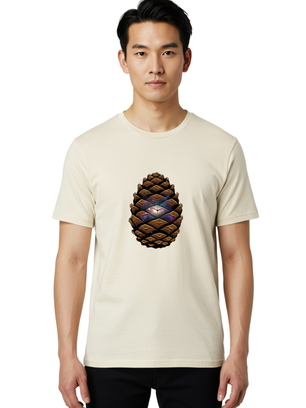 Pine-Cone Men'S Graphic Tee, 100% Cotton, Comfortable Casual Summer Wear, Machine Washable, Vintage Camera, Old Camera, Antique Camera, Black Camera, Classic Photography, Photography Equipment, Nostalgic Device, Film Camera, Camera Art Ban117