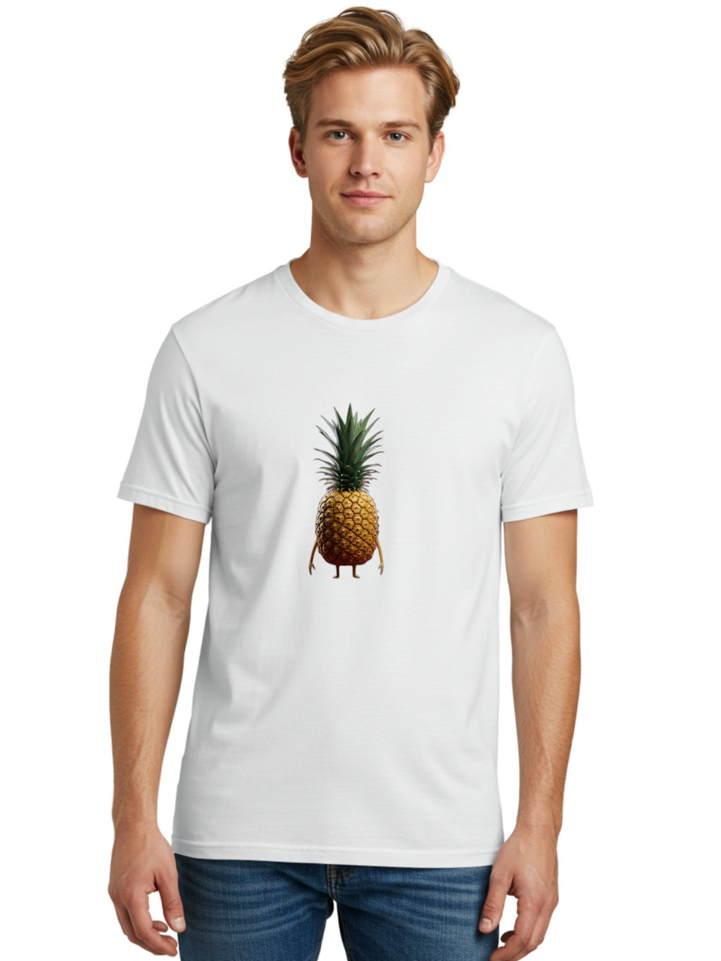 Pineapple-Character Men'S Graphic Tee, 100% Cotton, Comfortable Casual Summer Wear, Machine Washable, Vintage Camera, Old Camera, Antique Camera, Black Camera, Classic Photography, Photography Equipment, Nostalgic Device, Film Camera, Ban118