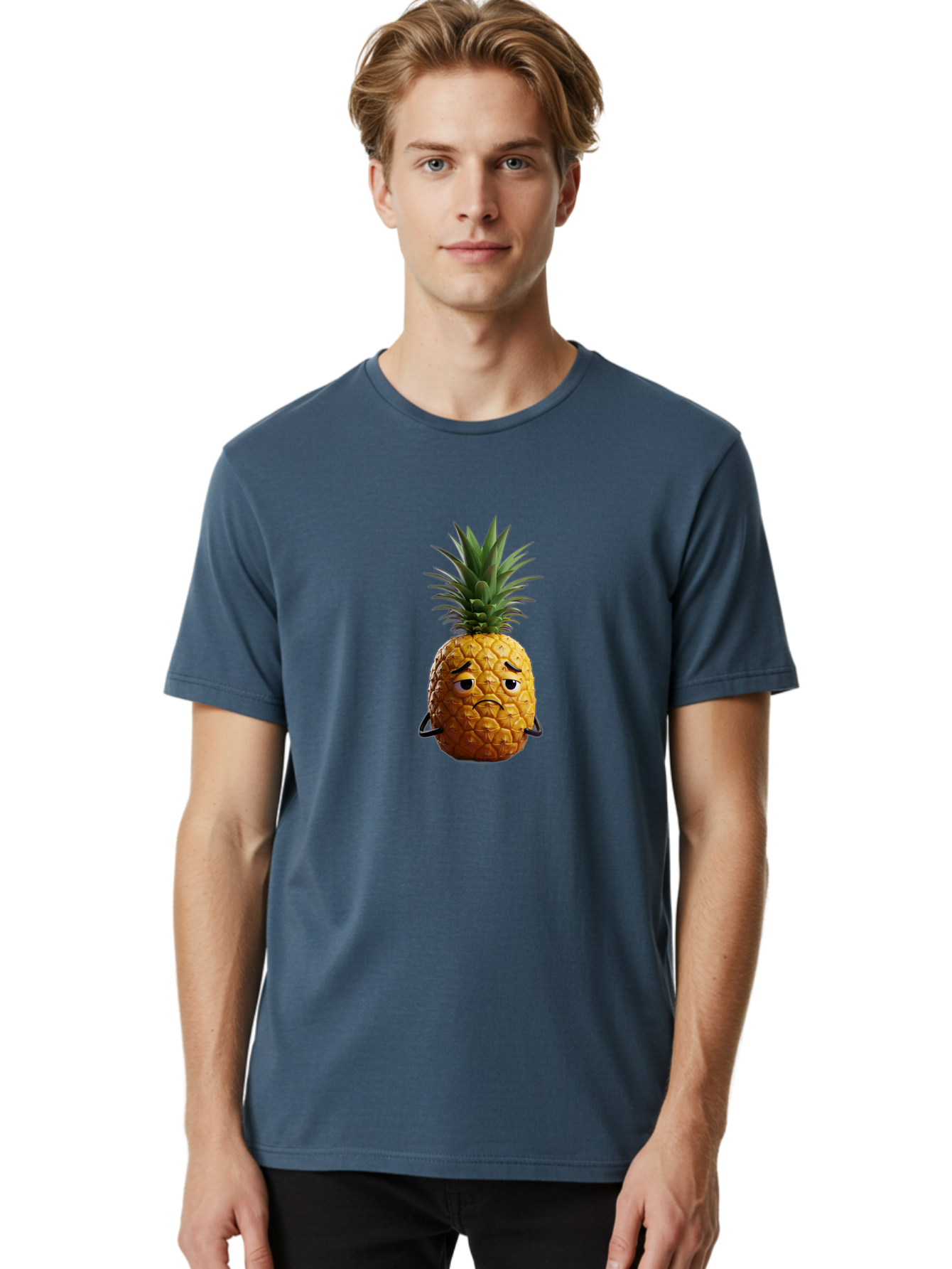 Pineapple-With-A-Grumpy-Face Men'S Graphic Tee, 100% Cotton, Comfortable Casual Summer Wear, Machine Washable, Vintage Camera, Old Camera, Antique Camera, Black Camera, Classic Photography, Photography Equipment, Nostalgic Device, Film Camera, Ban119