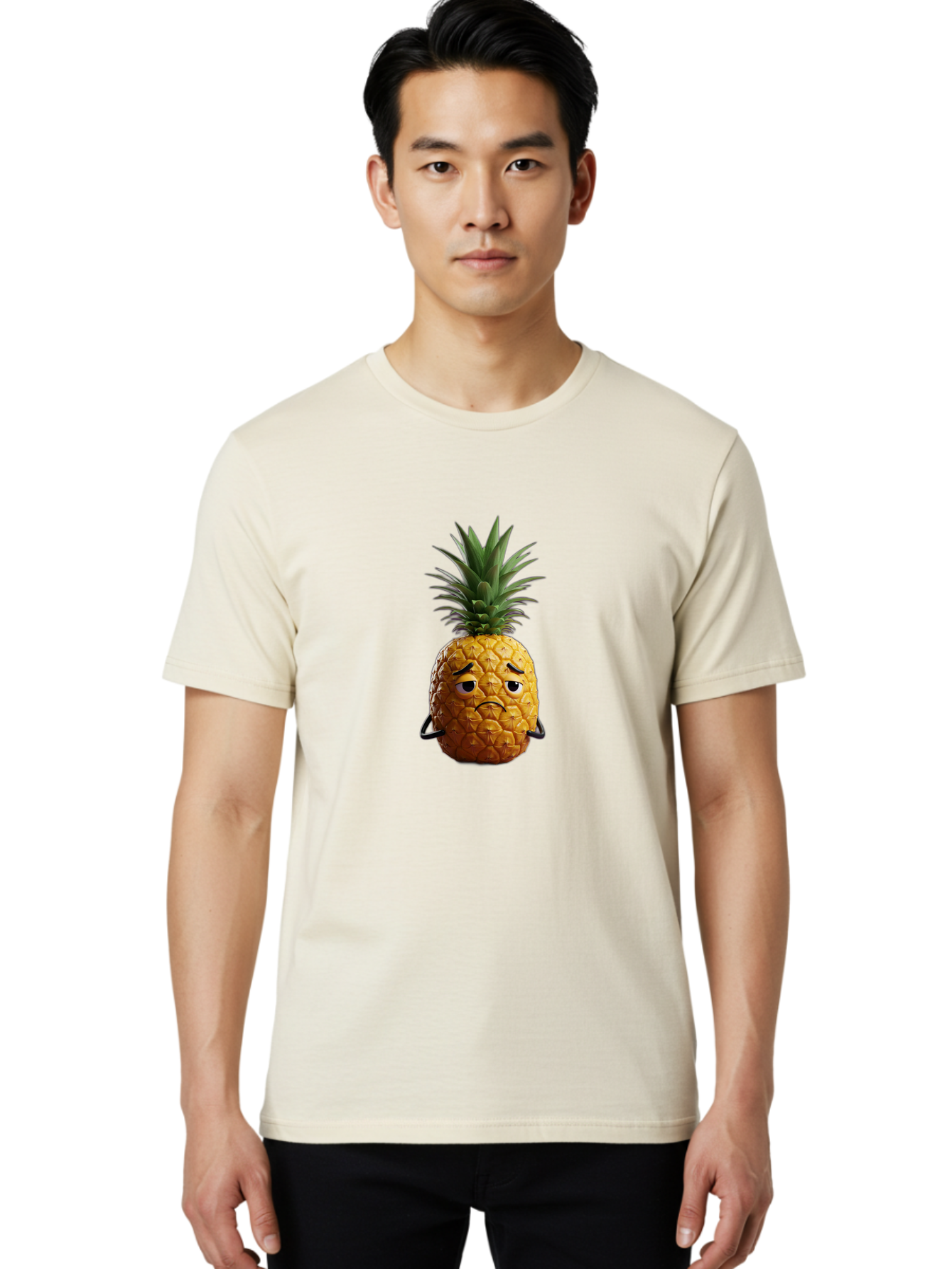 Pineapple-With-A-Grumpy-Face Men'S Graphic Tee, 100% Cotton, Comfortable Casual Summer Wear, Machine Washable, Vintage Camera, Old Camera, Antique Camera, Black Camera, Classic Photography, Photography Equipment, Nostalgic Device, Film Camera, Ban119