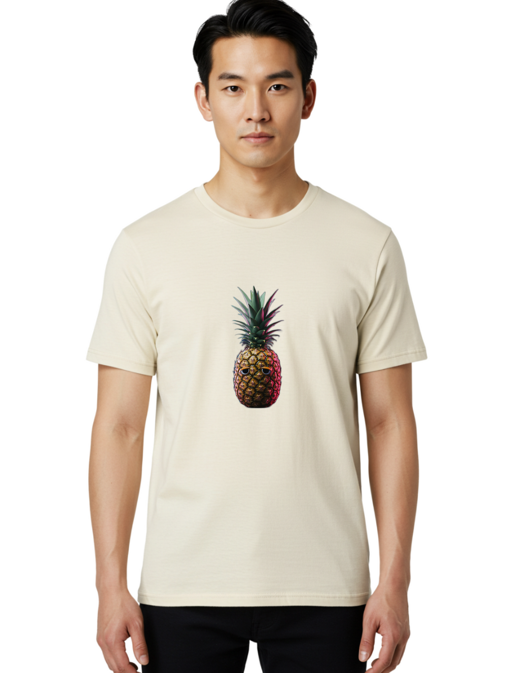 Pineapple-With-Sunglasses Men'S Graphic Tee, 100% Cotton, Comfortable Casual Summer Wear, Machine Washable, Vintage Camera, Old Camera, Antique Camera, Black Camera, Classic Photography, Photography Equipment, Nostalgic Device, Film Camera, Ban121