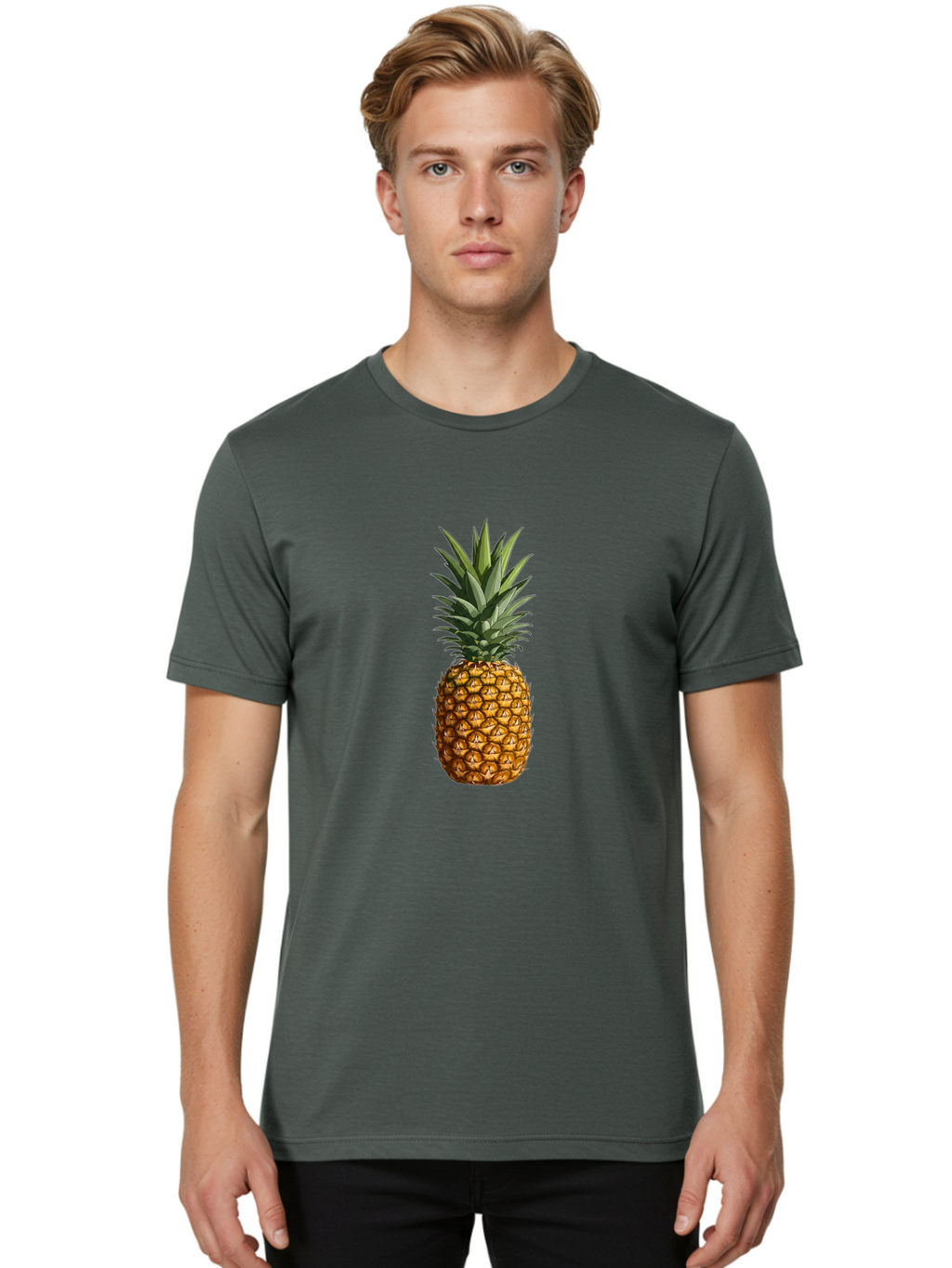 Pineapple Men'S Graphic Tee, 100% Cotton, Comfortable Casual Summer Wear, Machine Washable, Vintage Camera, Old Camera, Antique Camera, Black Camera, Classic Photography, Photography Equipment, Nostalgic Device, Film Camera, Camera Art Ban122