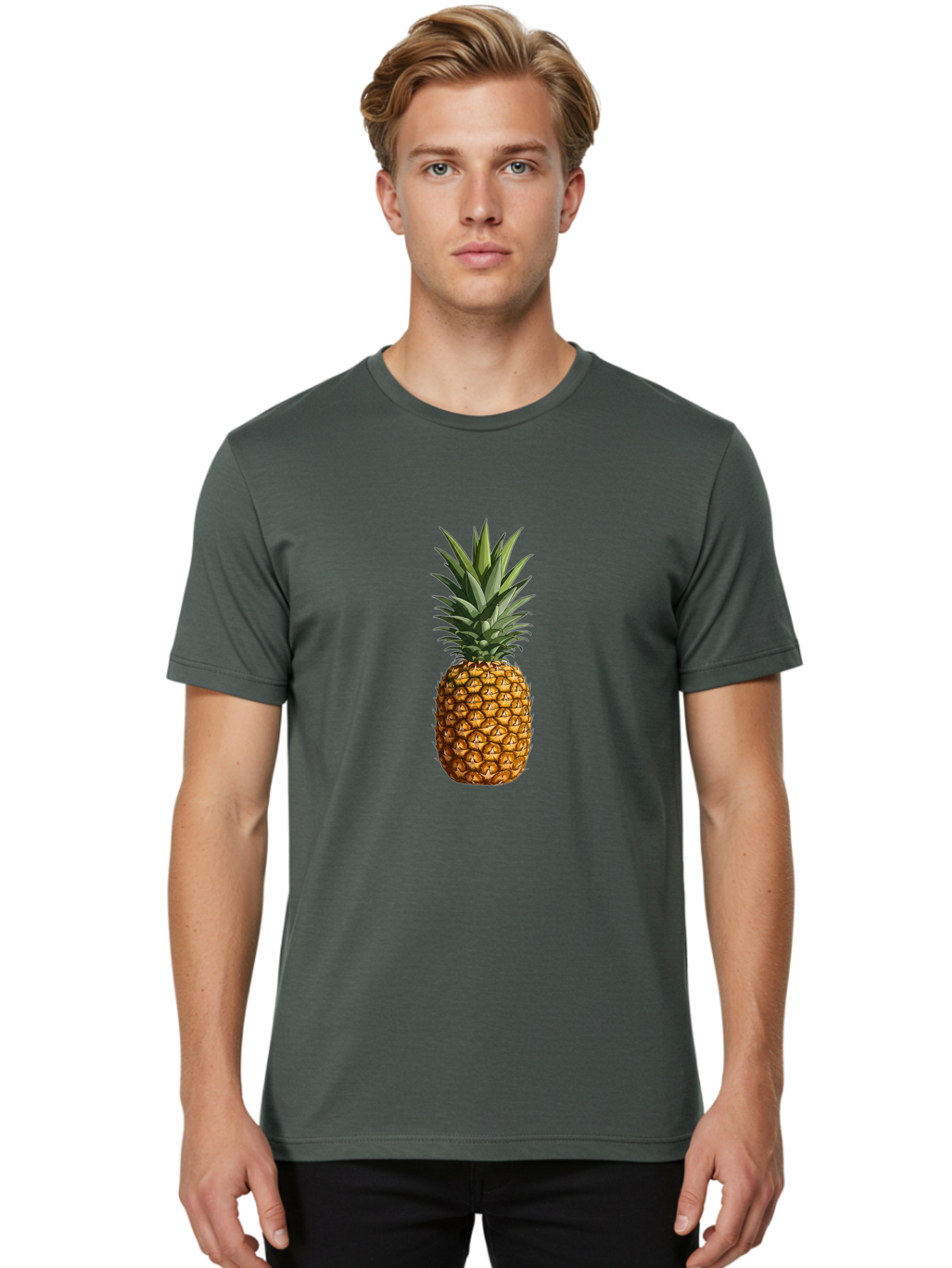 Pineapple Men'S Graphic Tee, 100% Cotton, Comfortable Casual Summer Wear, Machine Washable, Vintage Camera, Old Camera, Antique Camera, Black Camera, Classic Photography, Photography Equipment, Nostalgic Device, Film Camera, Camera Art Ban122