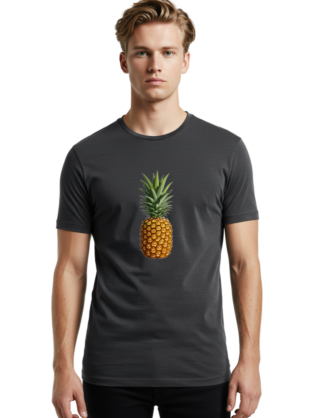 Pineapple Men'S Graphic Tee, 100% Cotton, Comfortable Casual Summer Wear, Machine Washable, Vintage Camera, Old Camera, Antique Camera, Black Camera, Classic Photography, Photography Equipment, Nostalgic Device, Film Camera, Camera Art Ban122