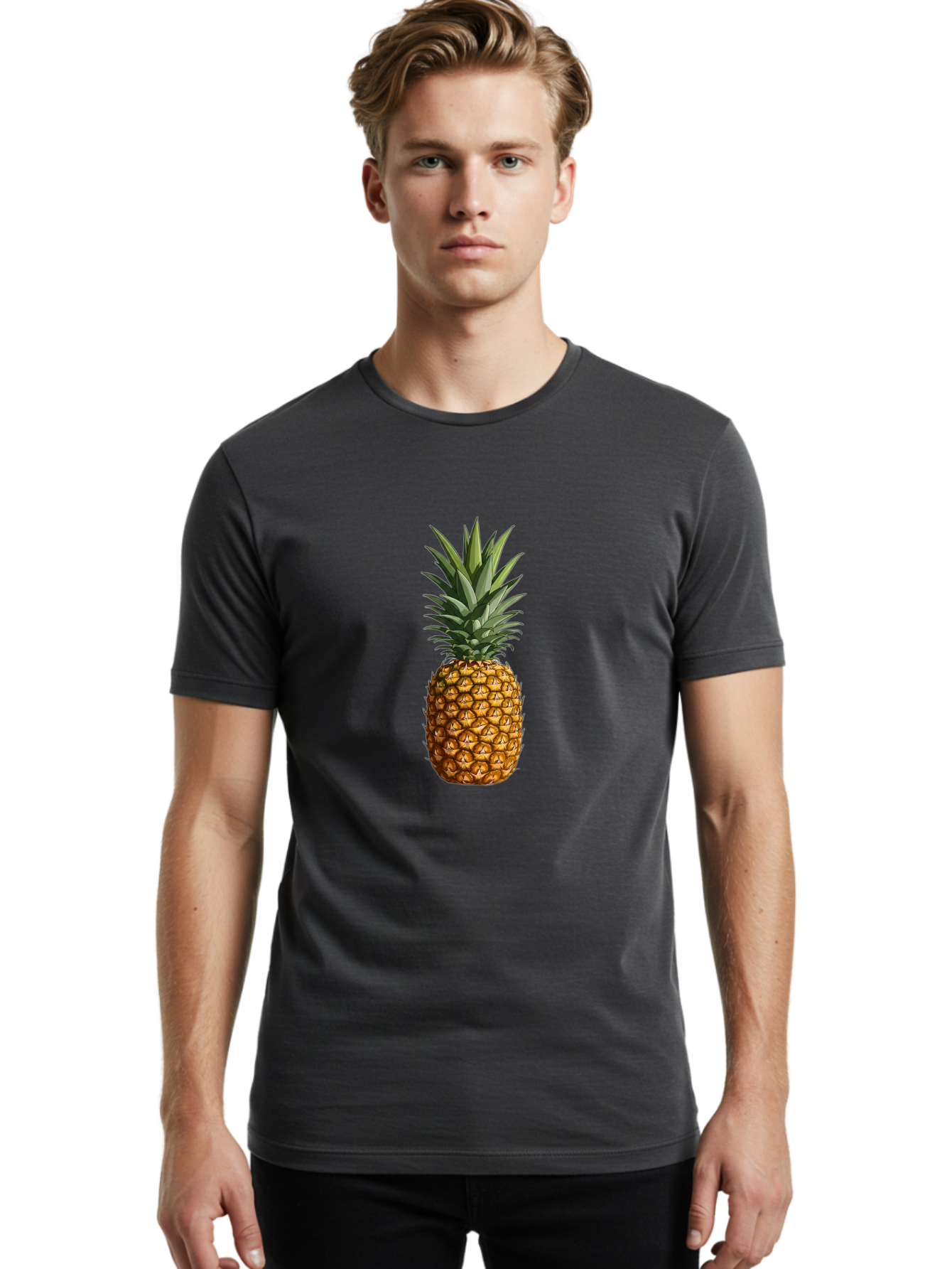 Pineapple Men'S Graphic Tee, 100% Cotton, Comfortable Casual Summer Wear, Machine Washable, Vintage Camera, Old Camera, Antique Camera, Black Camera, Classic Photography, Photography Equipment, Nostalgic Device, Film Camera, Camera Art Ban122