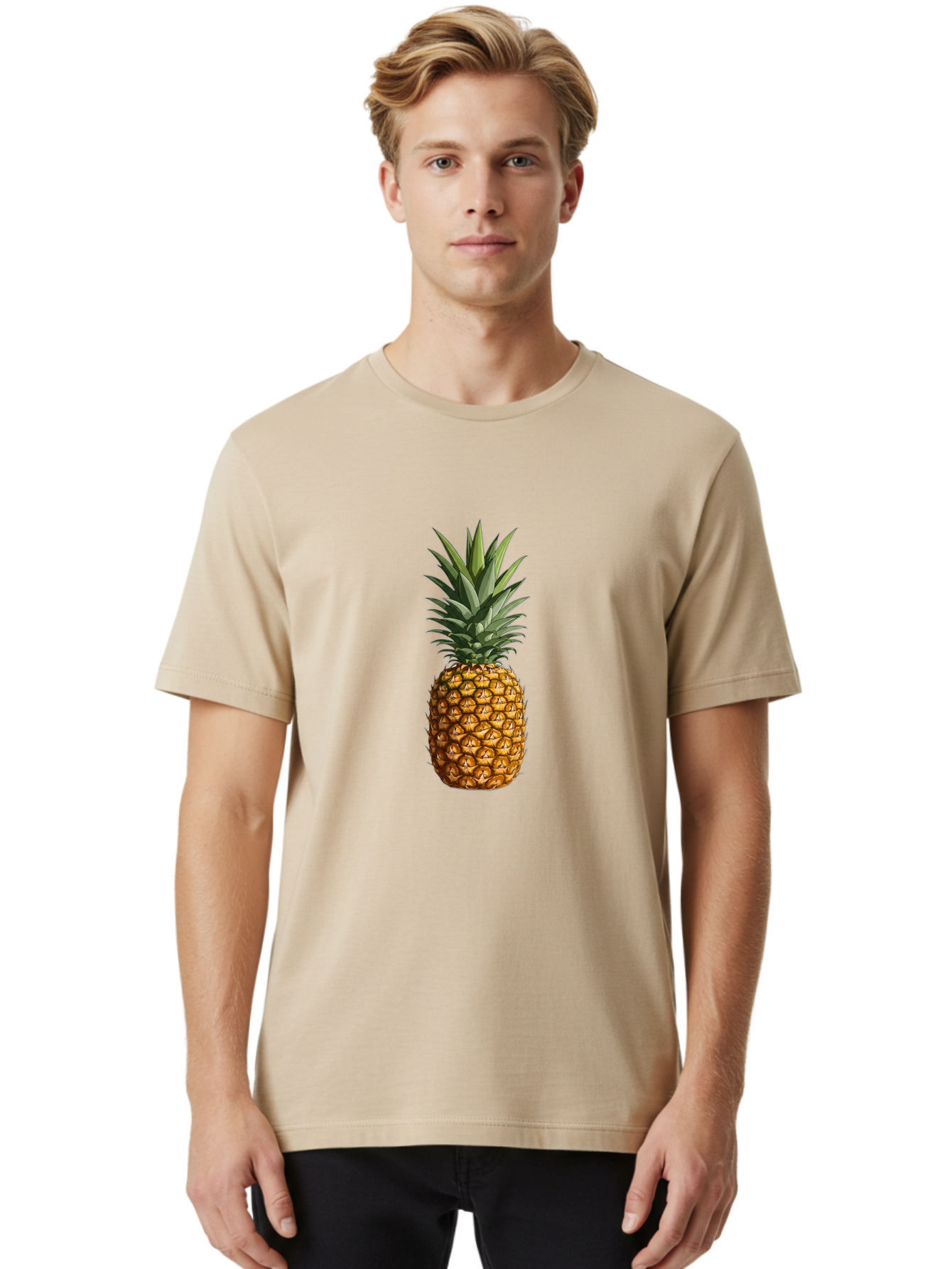 Pineapple Men'S Graphic Tee, 100% Cotton, Comfortable Casual Summer Wear, Machine Washable, Vintage Camera, Old Camera, Antique Camera, Black Camera, Classic Photography, Photography Equipment, Nostalgic Device, Film Camera, Camera Art Ban122