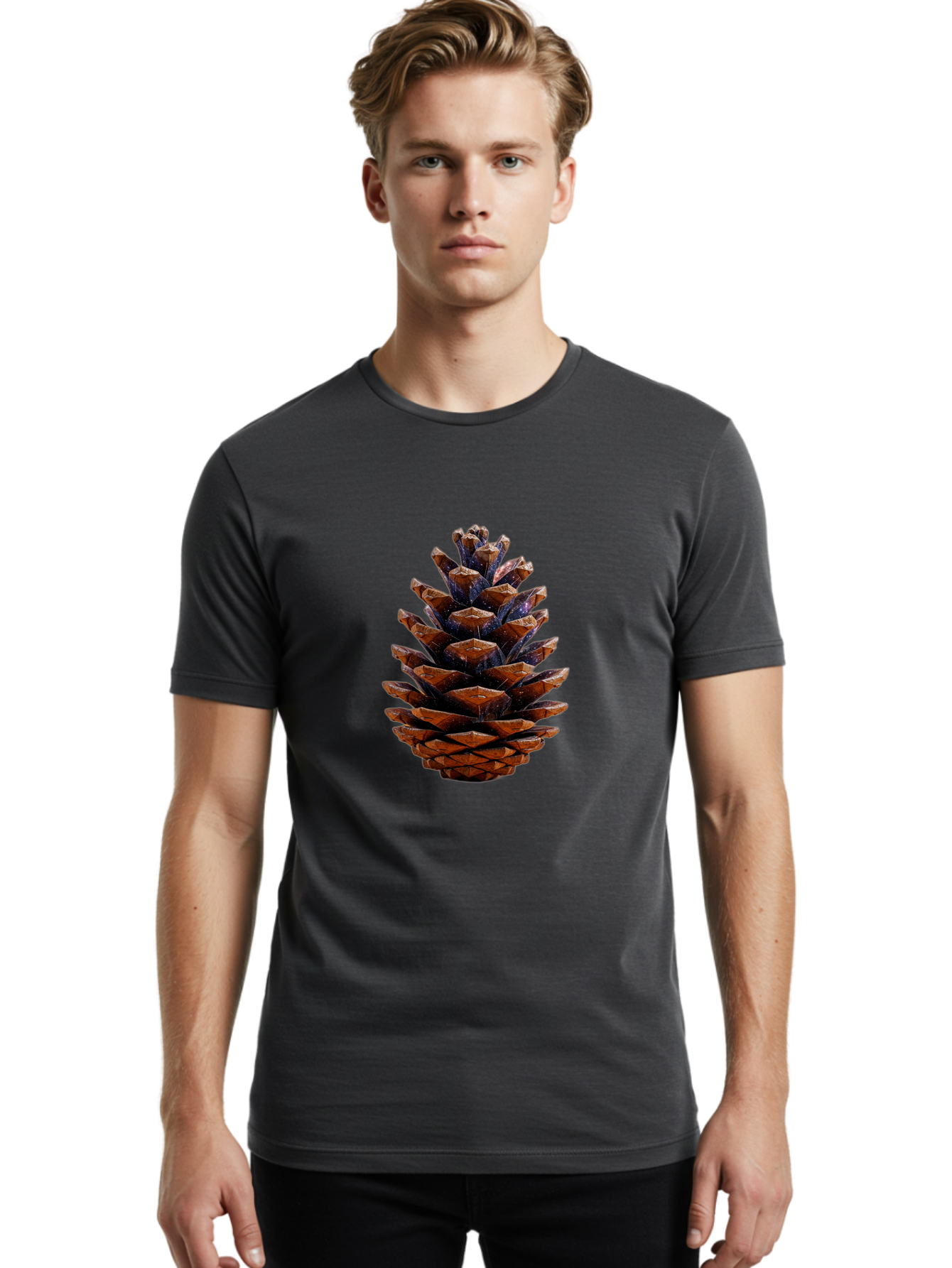 Pinecone Men'S Graphic Tee, 100% Cotton, Comfortable Casual Summer Wear, Machine Washable, Vintage Camera, Old Camera, Antique Camera, Black Camera, Classic Photography, Photography Equipment, Nostalgic Device, Film Camera, Camera Art Ban124