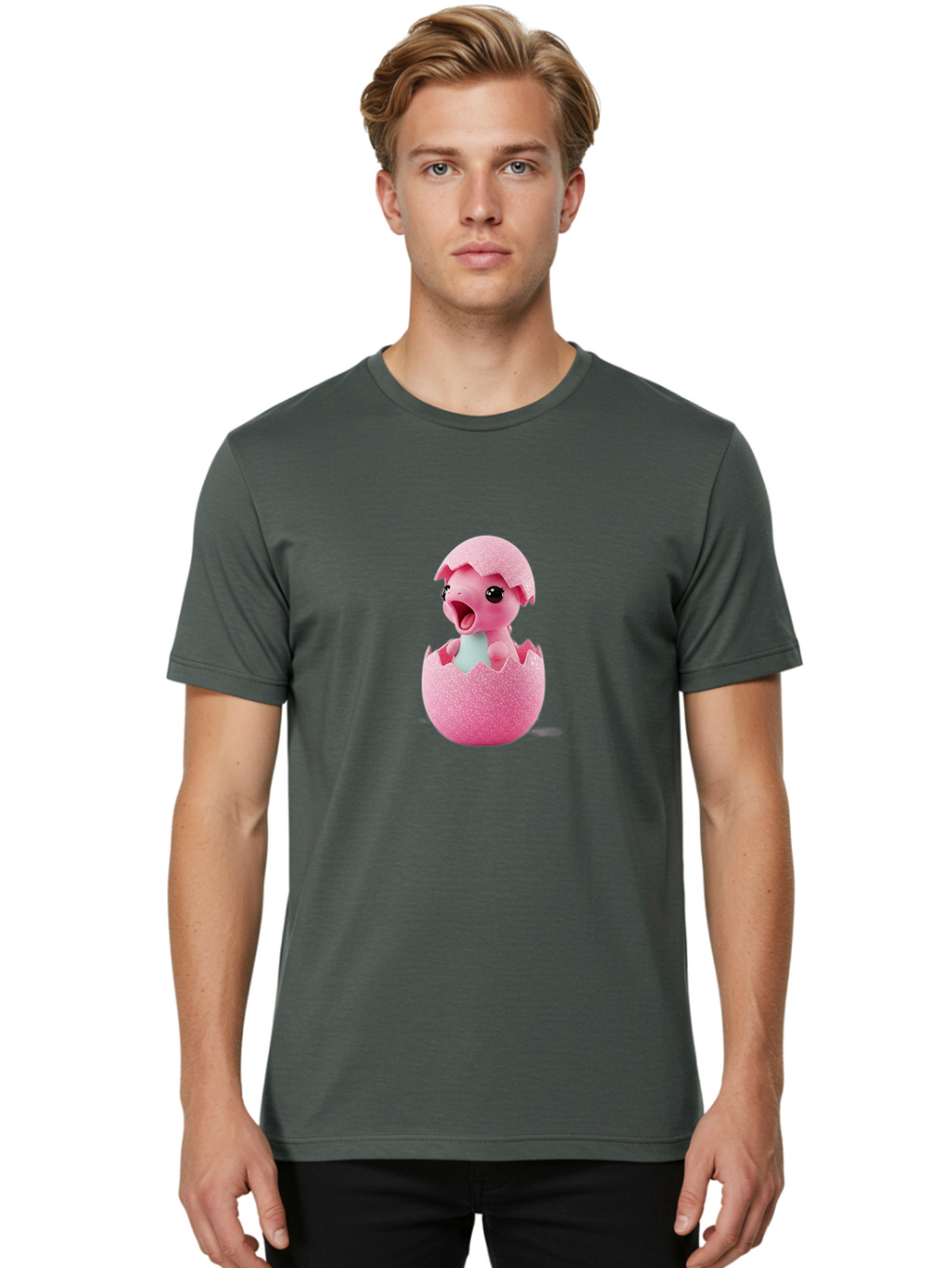 Pink-Dinosaur-Hatching Men'S Graphic Tee, 100% Cotton, Comfortable Casual Summer Wear, Machine Washable, Vintage Camera, Old Camera, Antique Camera, Black Camera, Classic Photography, Photography Equipment, Nostalgic Device, Film Camera, Ban126