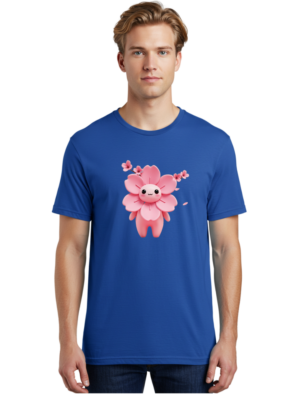 Pink-Flower-Character Men'S Graphic Tee, 100% Cotton, Comfortable Casual Summer Wear, Machine Washable, Vintage Camera, Old Camera, Antique Camera, Black Camera, Classic Photography, Photography Equipment, Nostalgic Device, Film Camera, Ban130
