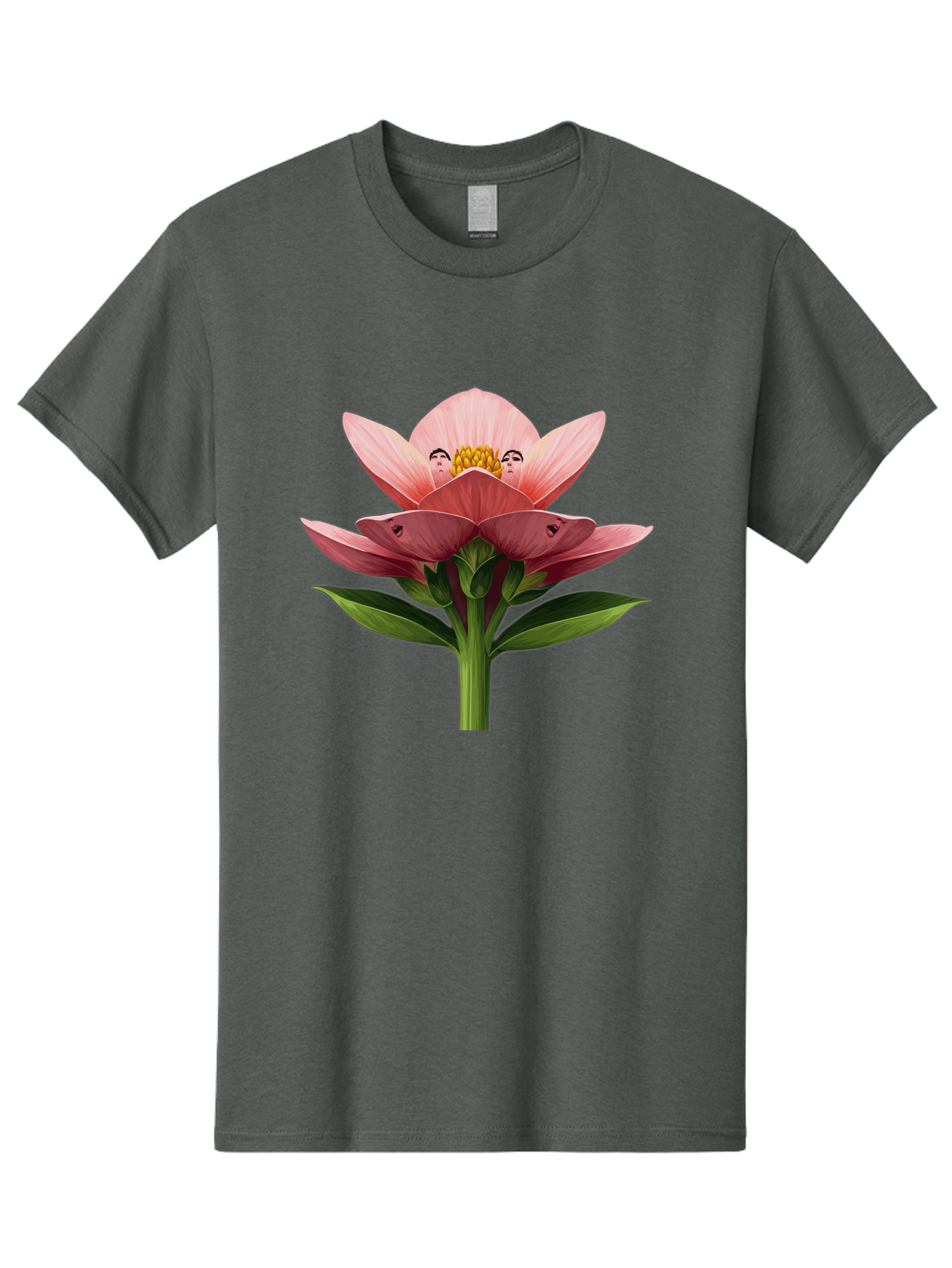 Pink-Flower-With-Faces Men'S Graphic Tee, 100% Cotton, Comfortable Casual Summer Wear, Machine Washable, Vintage Camera, Old Camera, Antique Camera, Black Camera, Classic Photography, Photography Equipment, Nostalgic Device, Film Camera, Ban131