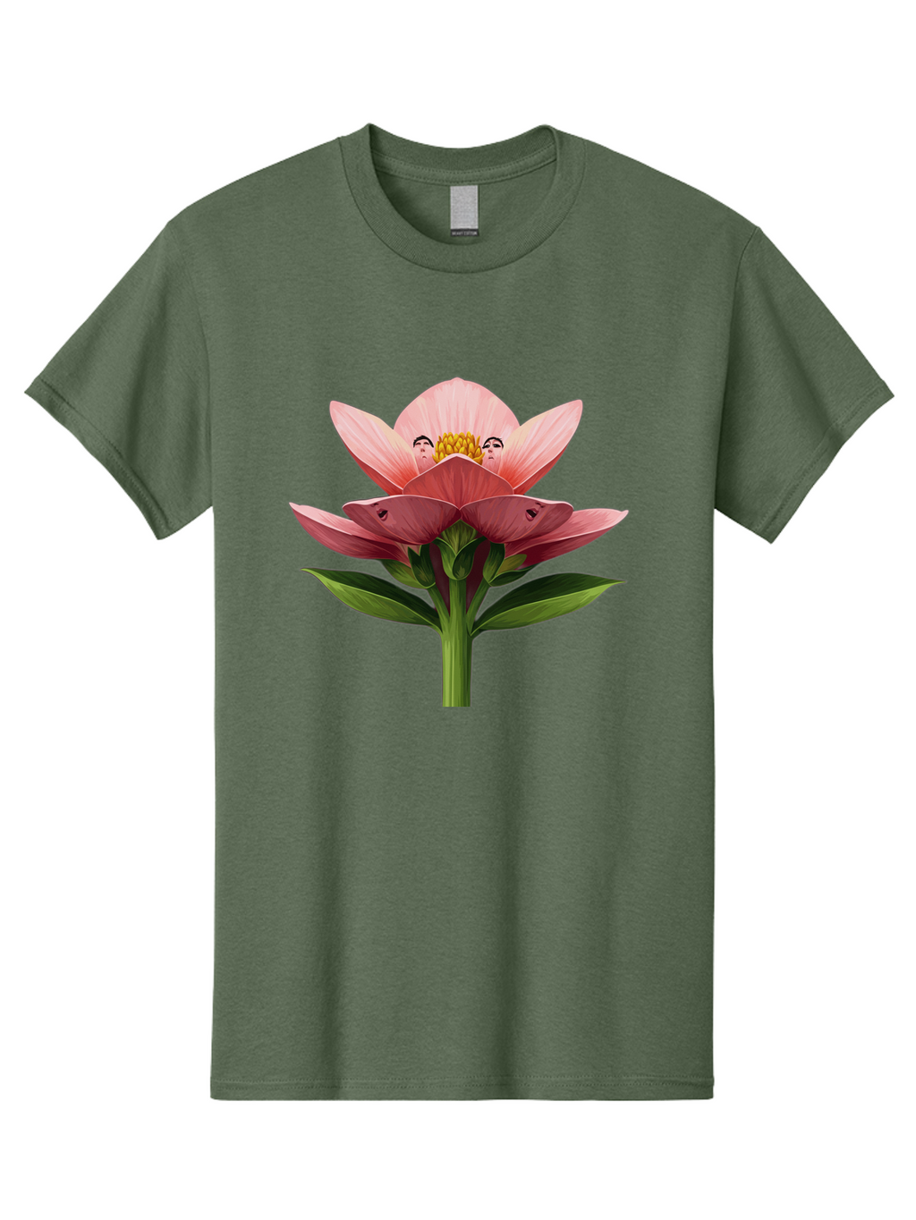 Pink-Flower-With-Faces Men'S Graphic Tee, 100% Cotton, Comfortable Casual Summer Wear, Machine Washable, Vintage Camera, Old Camera, Antique Camera, Black Camera, Classic Photography, Photography Equipment, Nostalgic Device, Film Camera, Ban131