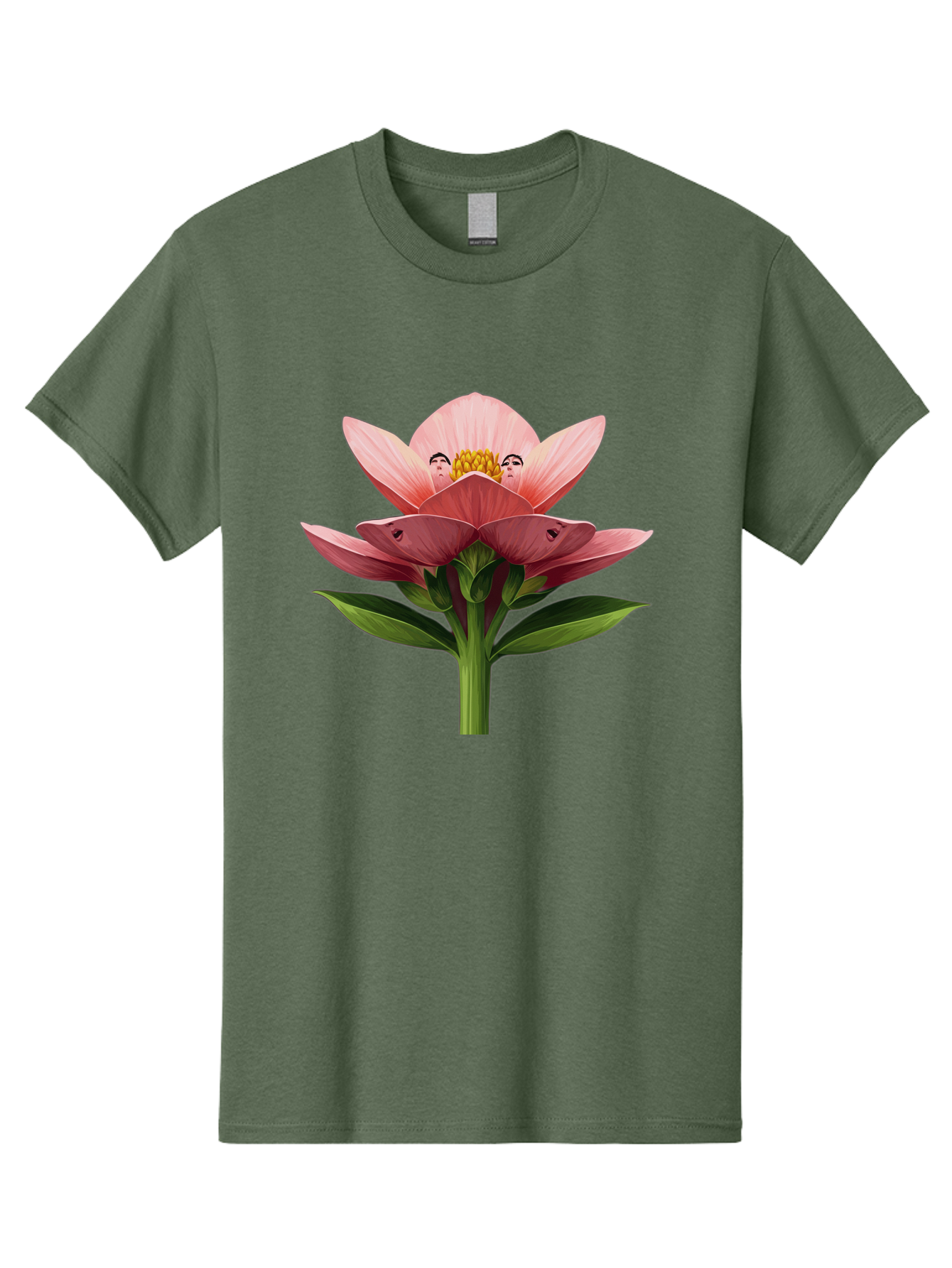 Pink-Flower-With-Faces Men'S Graphic Tee, 100% Cotton, Comfortable Casual Summer Wear, Machine Washable, Vintage Camera, Old Camera, Antique Camera, Black Camera, Classic Photography, Photography Equipment, Nostalgic Device, Film Camera, Ban131