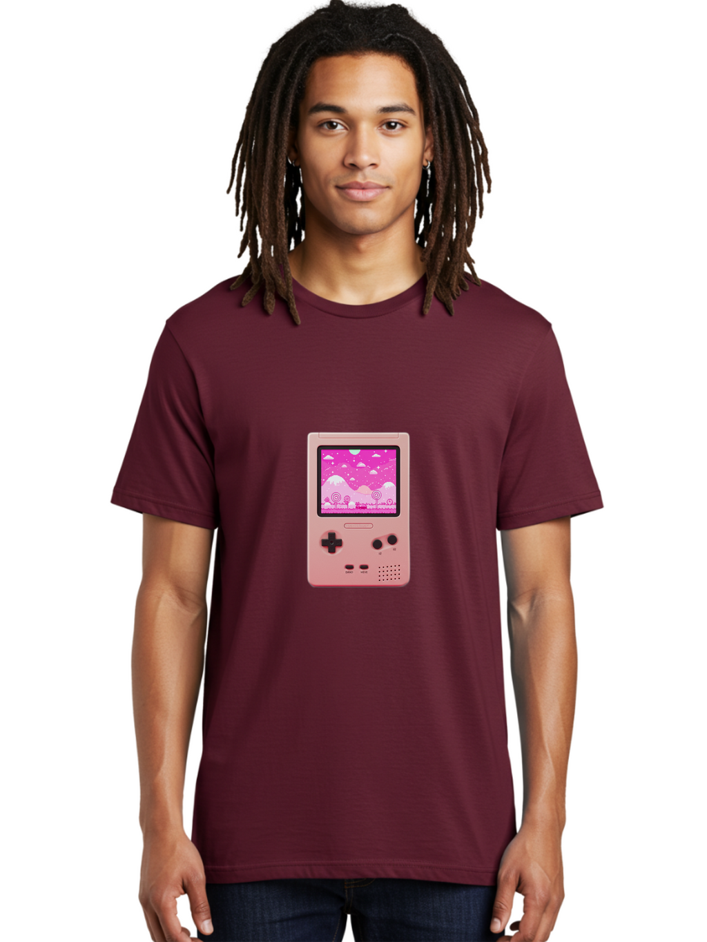 Pink-Game-Console Men'S Graphic Tee, 100% Cotton, Comfortable Casual Summer Wear, Machine Washable, Vintage Camera, Old Camera, Antique Camera, Black Camera, Classic Photography, Photography Equipment, Nostalgic Device, Film Camera, Camera Art Ban132