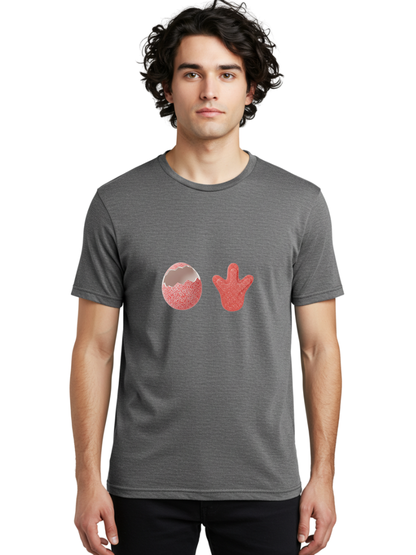 Pink-Hand-Gummy-Candy-And-Egg Men'S Graphic Tee, 100% Cotton, Comfortable Casual Summer Wear, Machine Washable, Vintage Camera, Old Camera, Antique Camera, Black Camera, Classic Photography, Photography Equipment, Nostalgic Device, Ban133
