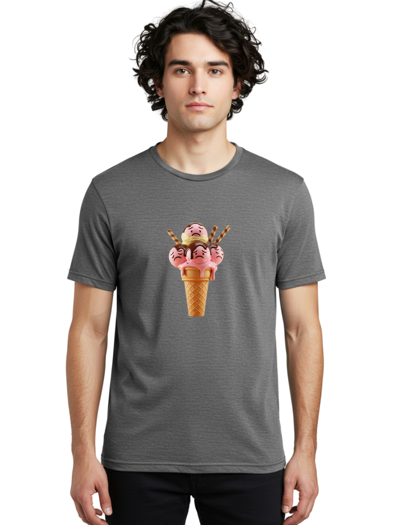 Pink-Ice-Cream Men'S Graphic Tee, 100% Cotton, Comfortable Casual Summer Wear, Machine Washable, Vintage Camera, Old Camera, Antique Camera, Black Camera, Classic Photography, Photography Equipment, Nostalgic Device, Film Camera, Camera Art Ban134