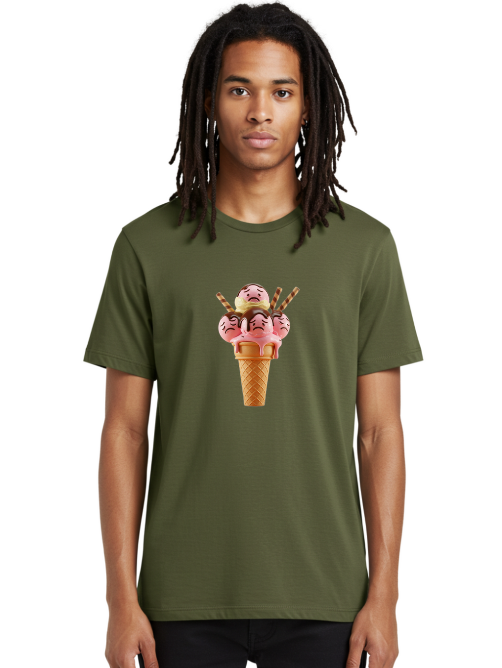 Pink-Ice-Cream Men'S Graphic Tee, 100% Cotton, Comfortable Casual Summer Wear, Machine Washable, Vintage Camera, Old Camera, Antique Camera, Black Camera, Classic Photography, Photography Equipment, Nostalgic Device, Film Camera, Camera Art Ban134