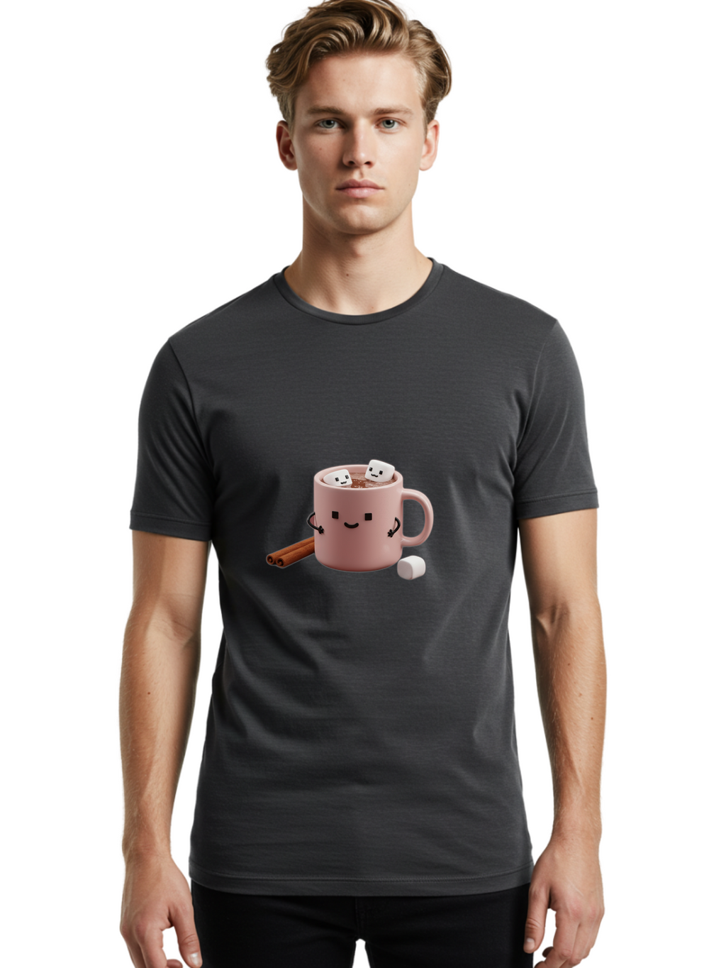 Pink-Mug Men'S Graphic Tee, 100% Cotton, Comfortable Casual Summer Wear, Machine Washable, Vintage Camera, Old Camera, Antique Camera, Black Camera, Classic Photography, Photography Equipment, Nostalgic Device, Film Camera, Camera Art Ban135