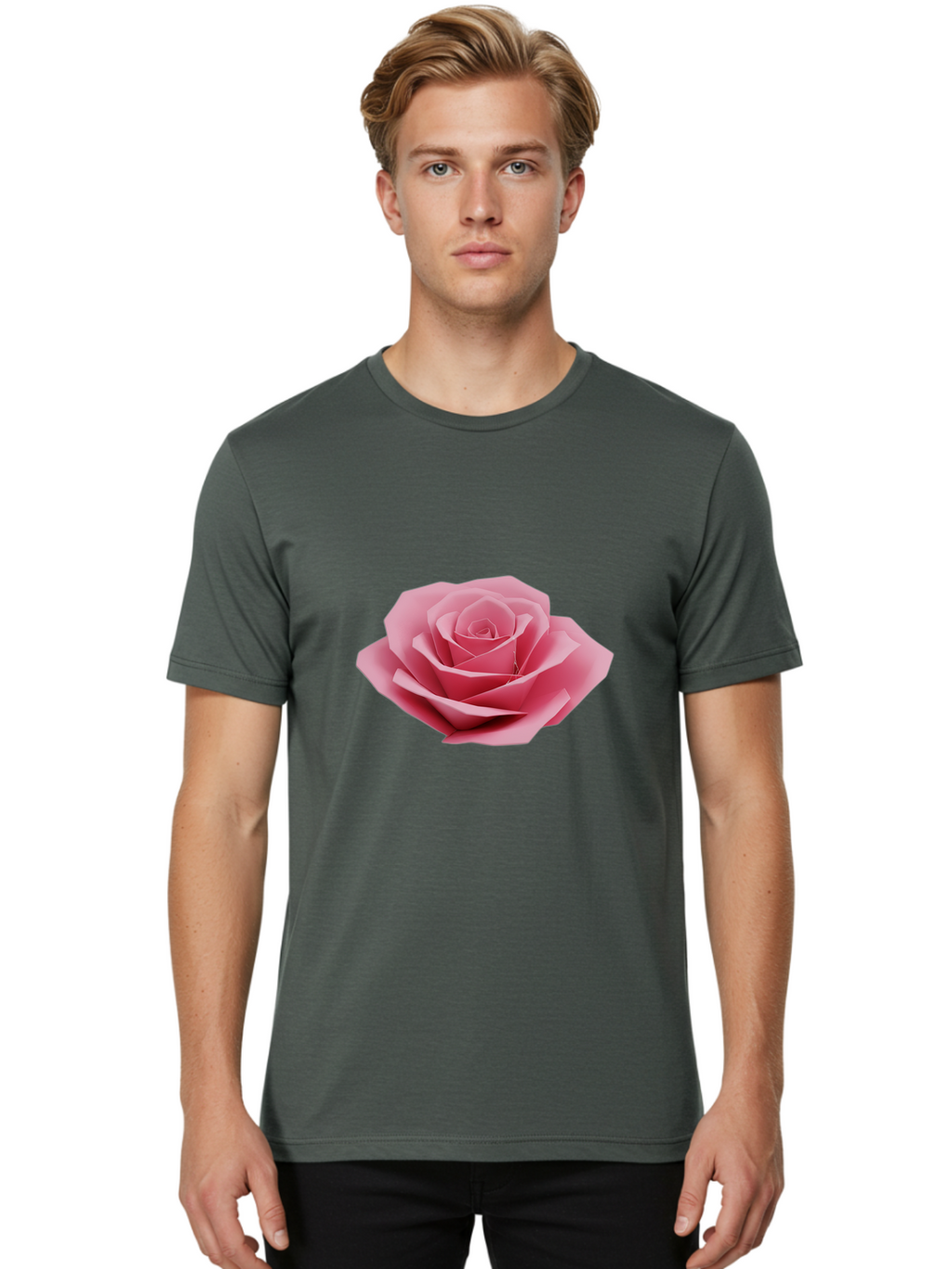 Pink-Rose Men'S Graphic Tee, 100% Cotton, Comfortable Casual Summer Wear, Machine Washable, Vintage Camera, Old Camera, Antique Camera, Black Camera, Classic Photography, Photography Equipment, Nostalgic Device, Film Camera, Camera Art Ban136