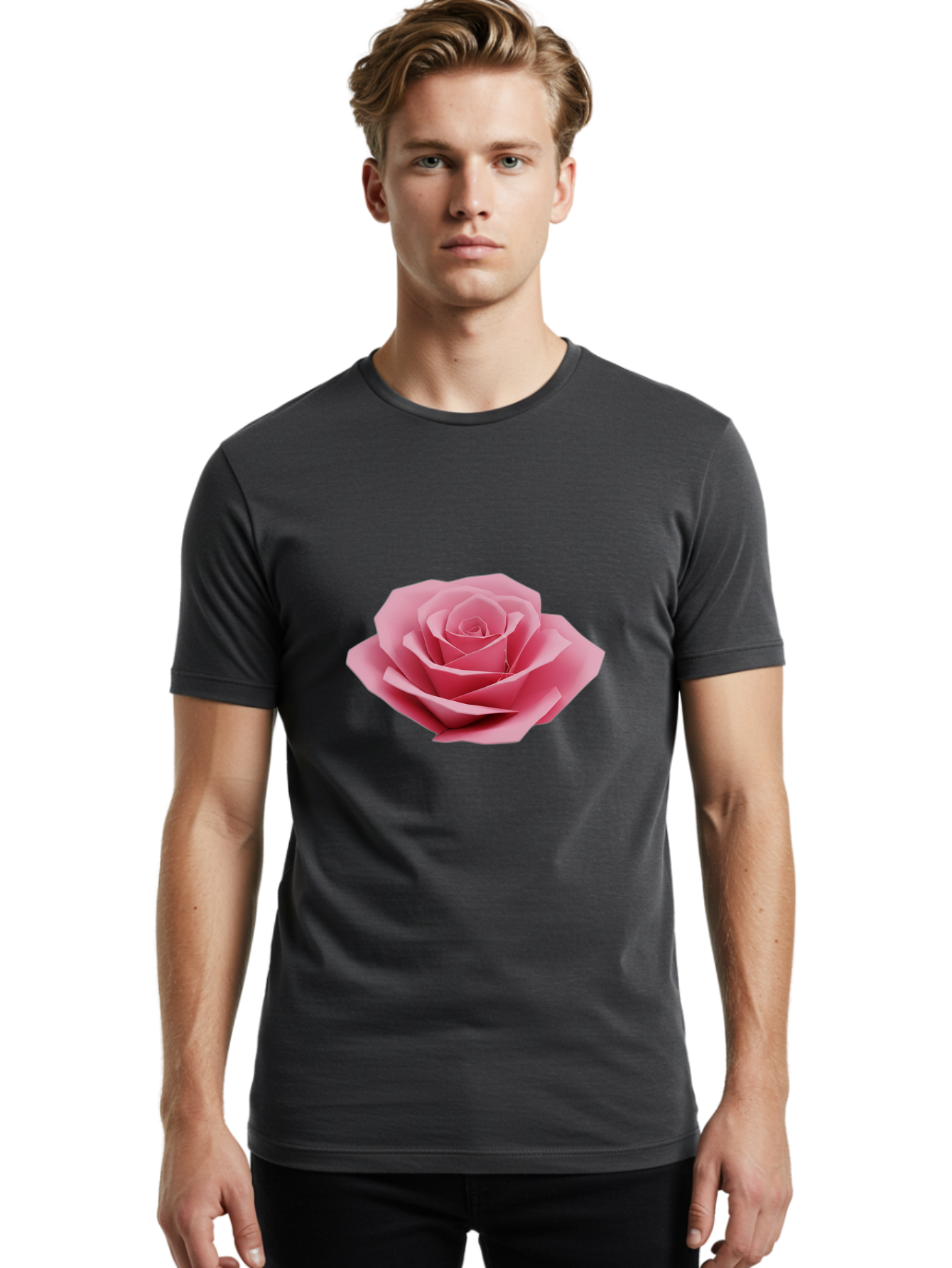 Pink-Rose Men'S Graphic Tee, 100% Cotton, Comfortable Casual Summer Wear, Machine Washable, Vintage Camera, Old Camera, Antique Camera, Black Camera, Classic Photography, Photography Equipment, Nostalgic Device, Film Camera, Camera Art Ban136
