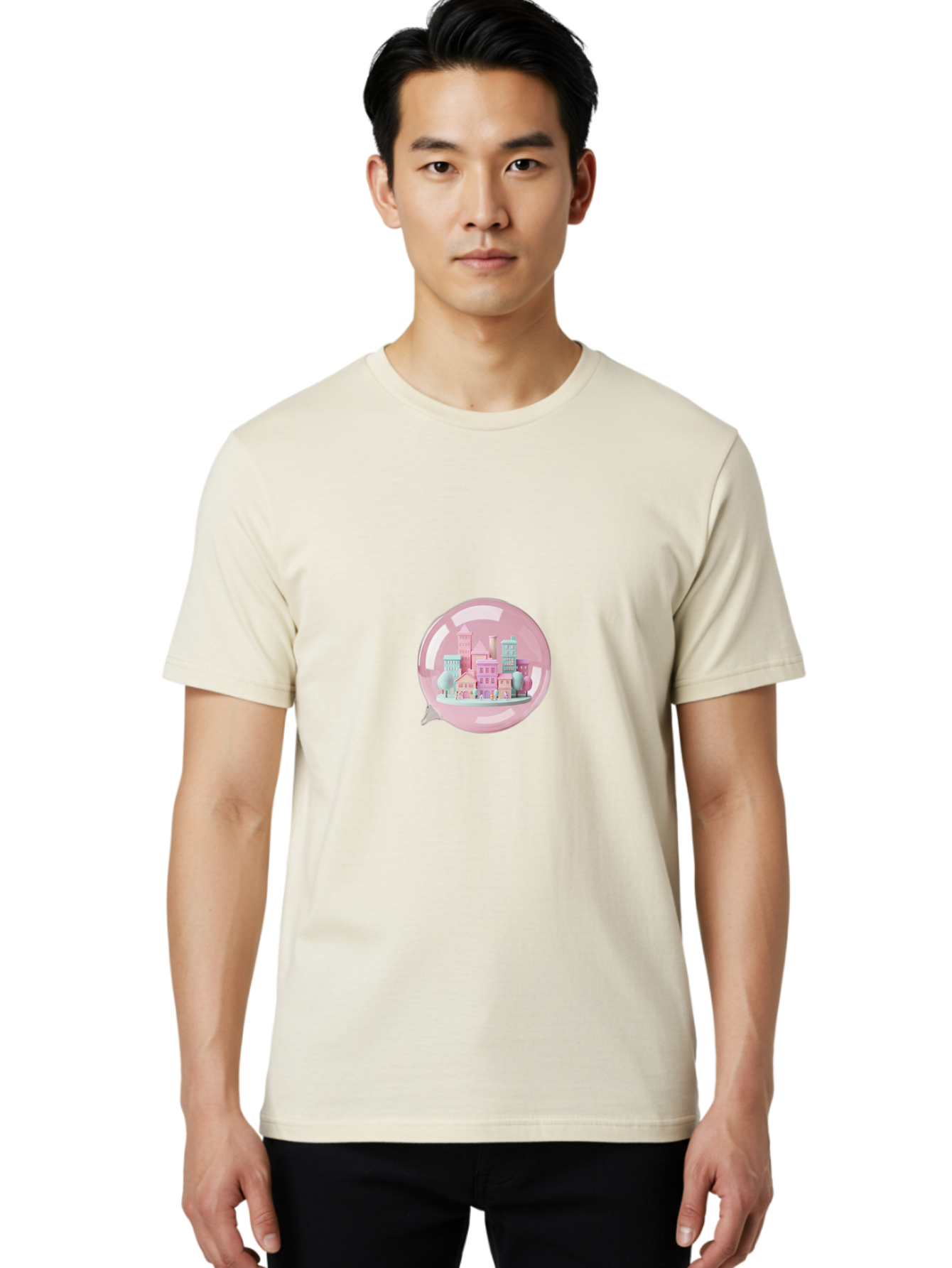 Pink-Snow-Globe Men'S Graphic Tee, 100% Cotton, Comfortable Casual Summer Wear, Machine Washable, Vintage Camera, Old Camera, Antique Camera, Black Camera, Classic Photography, Photography Equipment, Nostalgic Device, Film Camera, Camera Art Ban137