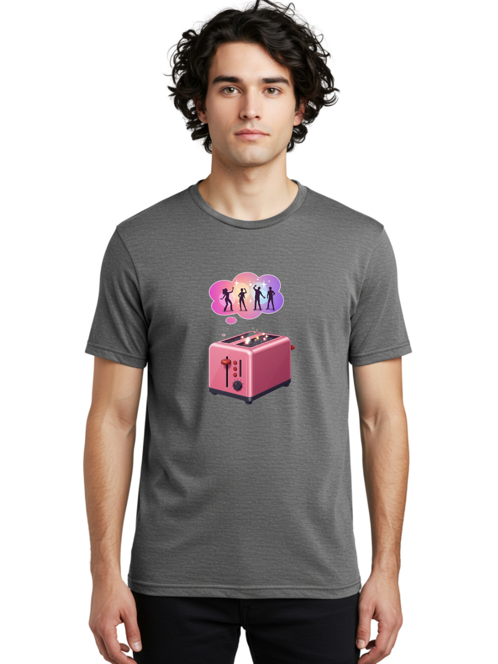 Pink-Toaster Men'S Graphic Tee, 100% Cotton, Comfortable Casual Summer Wear, Machine Washable, Vintage Camera, Old Camera, Antique Camera, Black Camera, Classic Photography, Photography Equipment, Nostalgic Device, Film Camera, Camera Art Ban138