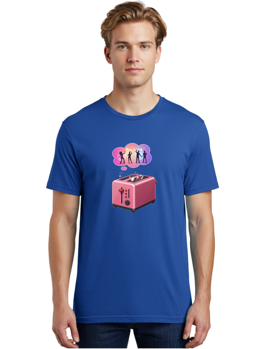 Pink-Toaster Men'S Graphic Tee, 100% Cotton, Comfortable Casual Summer Wear, Machine Washable, Vintage Camera, Old Camera, Antique Camera, Black Camera, Classic Photography, Photography Equipment, Nostalgic Device, Film Camera, Camera Art Ban138