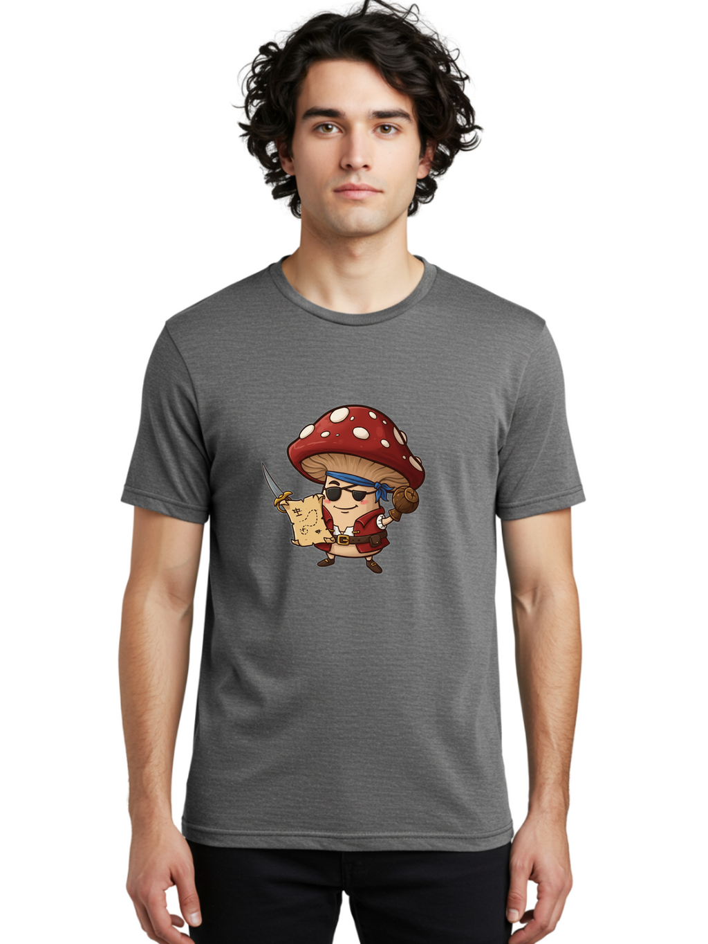 Pirate-Mushroom-2 Men'S Graphic Tee, 100% Cotton, Comfortable Casual Summer Wear, Machine Washable, Vintage Camera, Old Camera, Antique Camera, Black Camera, Classic Photography, Photography Equipment, Nostalgic Device, Film Camera, Camera Art Ban140