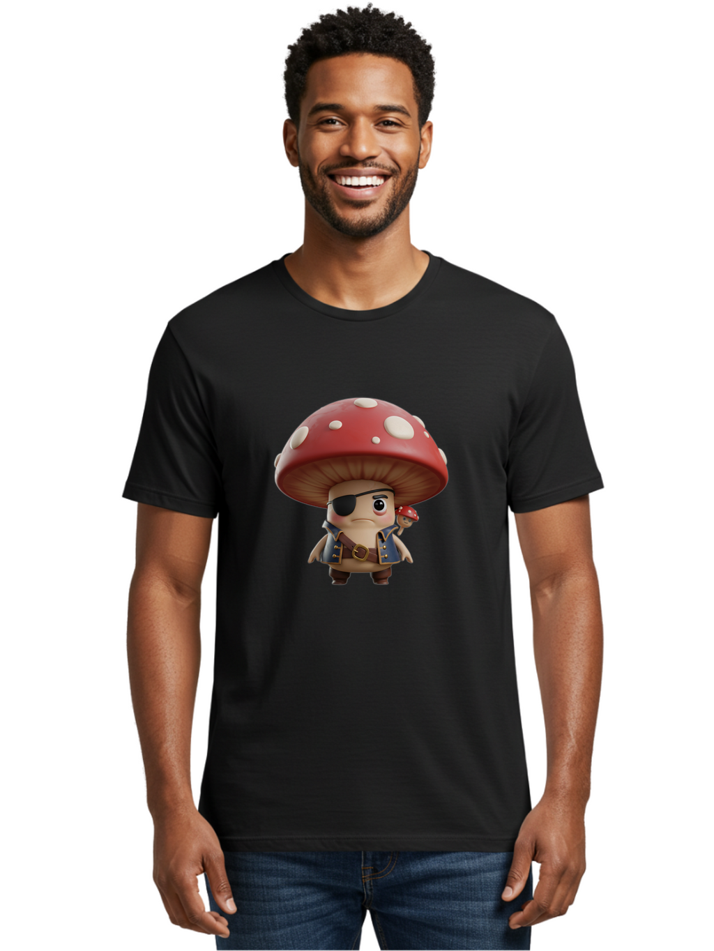 Pirate-Mushroom Men'S Graphic Tee, 100% Cotton, Comfortable Casual Summer Wear, Machine Washable, Vintage Camera, Old Camera, Antique Camera, Black Camera, Classic Photography, Photography Equipment, Nostalgic Device, Film Camera, Camera Art Ban146